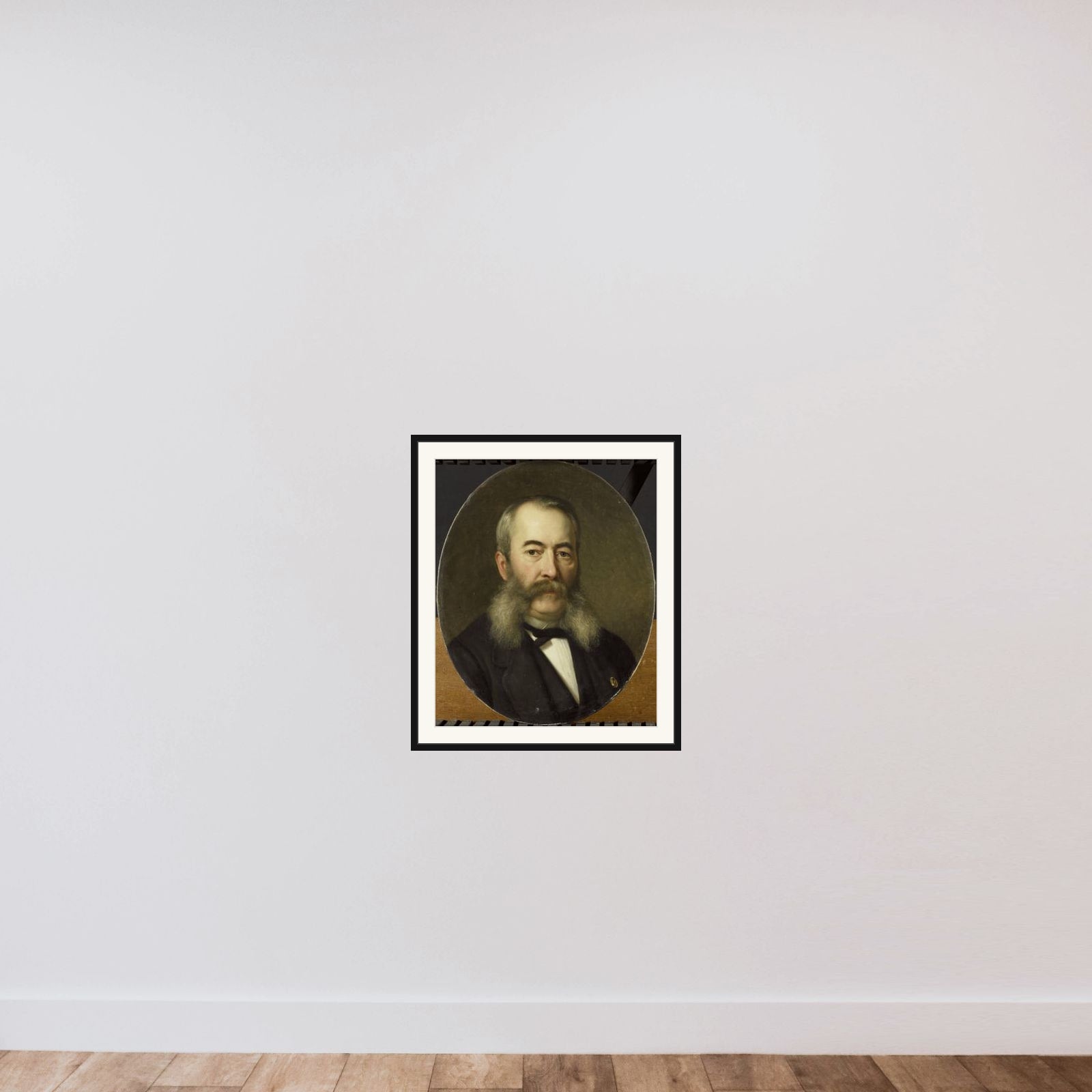 Herman Frederik ten Kate. Schilder (1822-91) framed — shown to scale