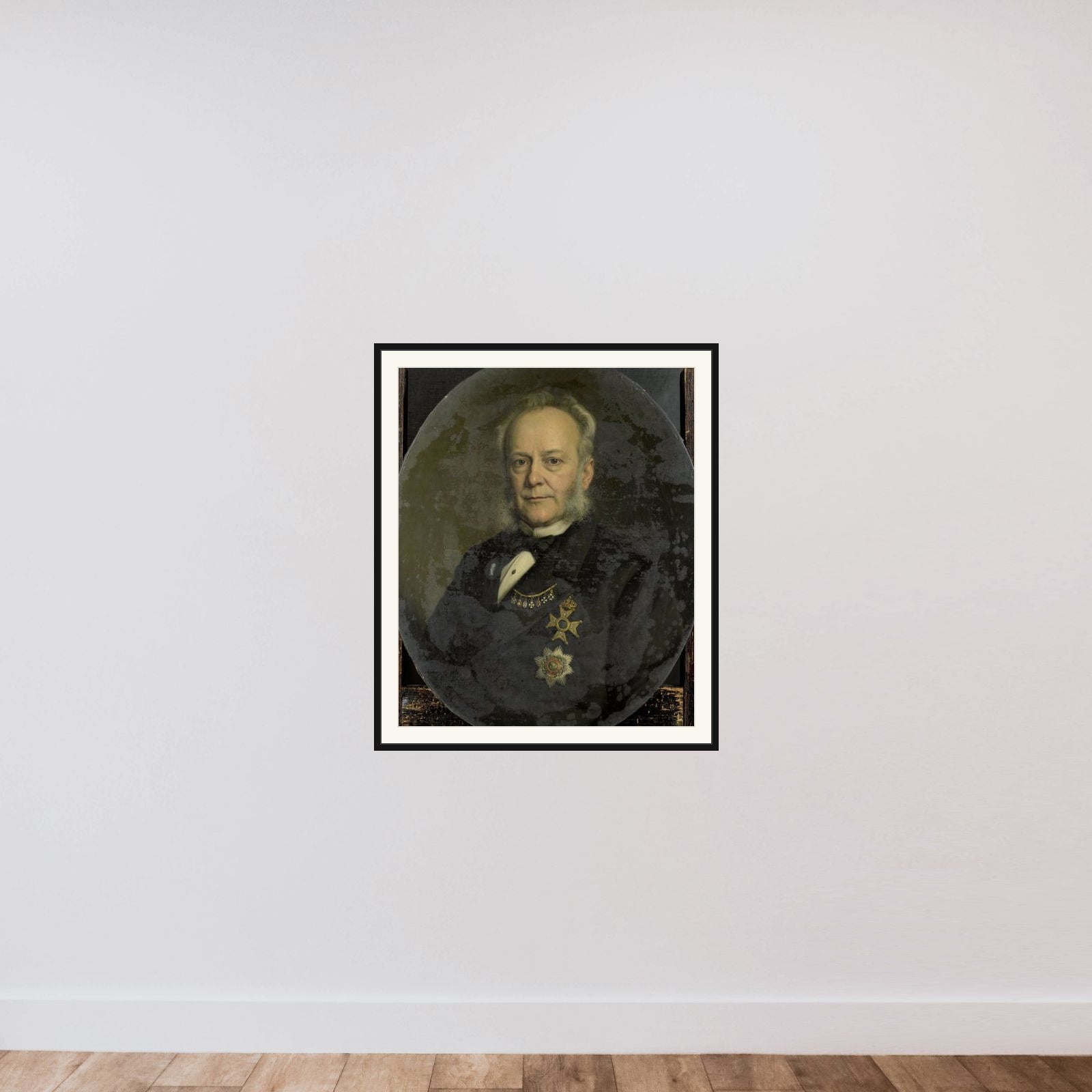 Pieter Mijer (1812-81). Gouverneur-generaal van Nederlands Oost Indië framed — shown to scale