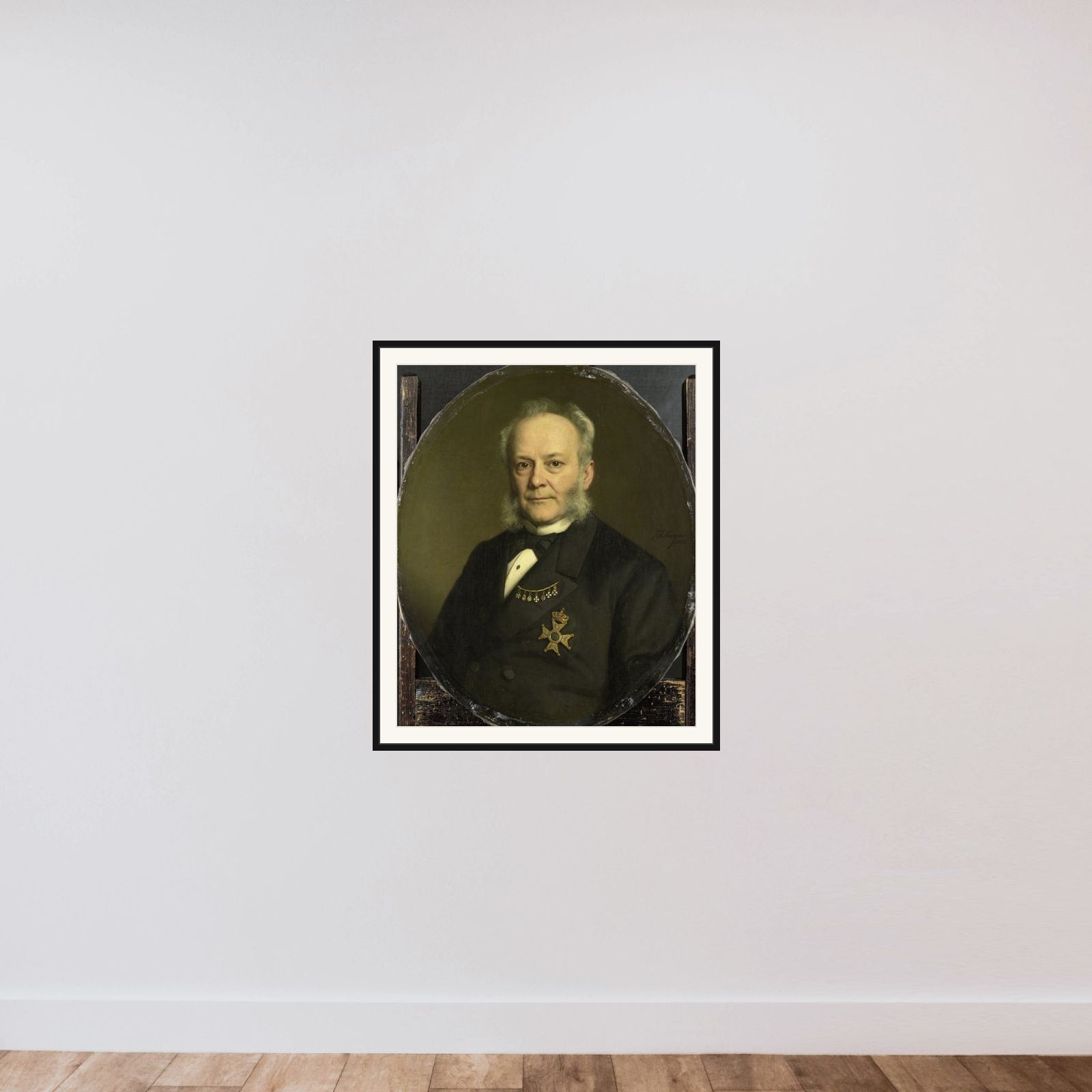 Pieter Mijer (1812-81). Gouverneur-generaal van Nederlands Oost Indië framed — shown to scale