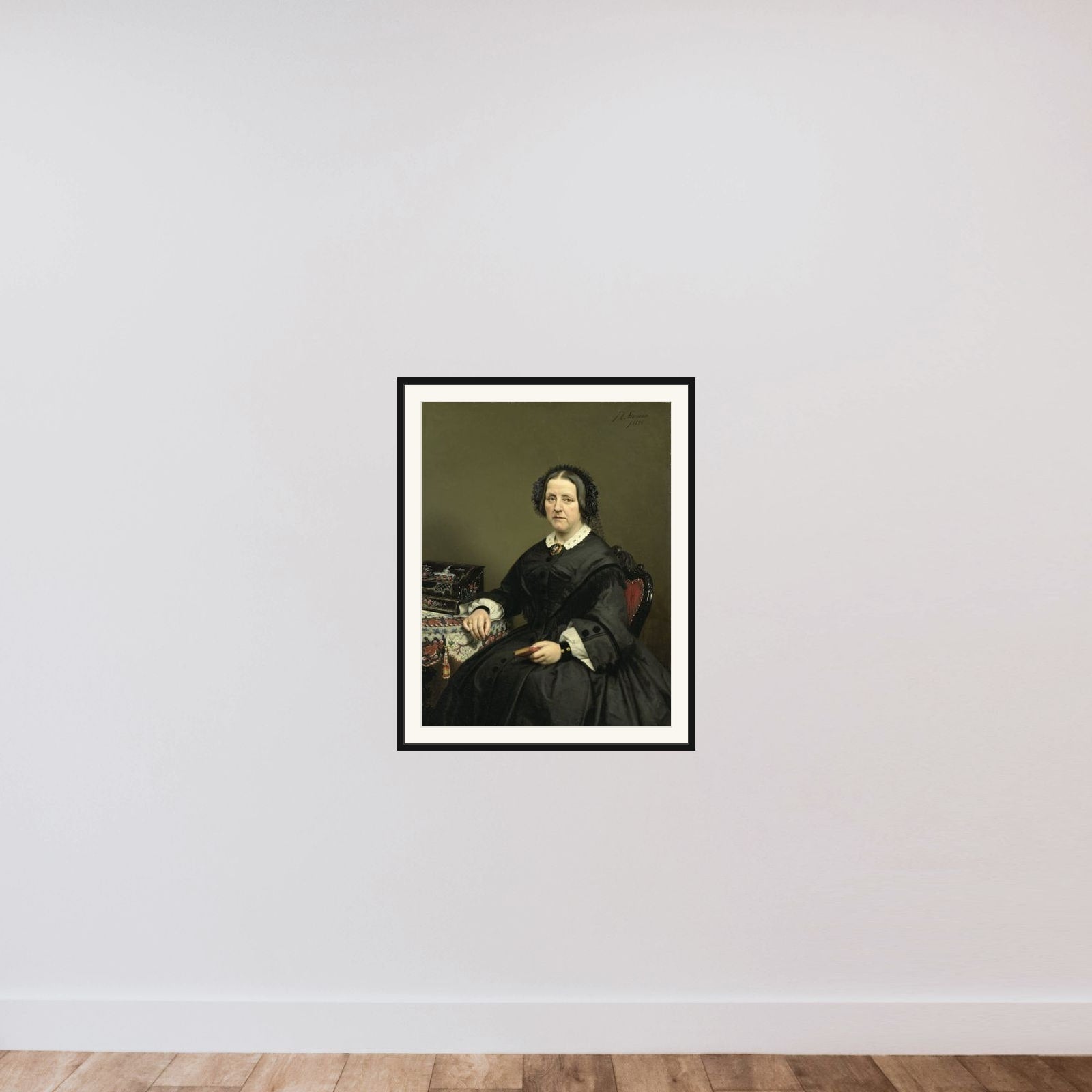 Wilhelmina Margaretha van den Bosch (1807-74). Echtgenote van Gerard Johan Verloren van Themaat framed — shown to scale