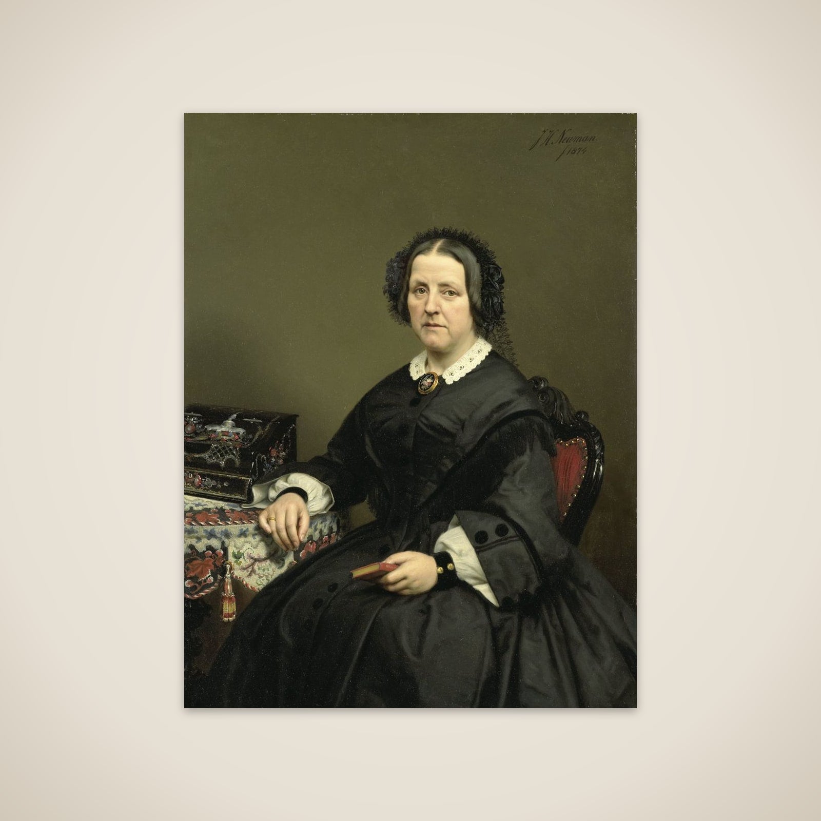 Wilhelmina Margaretha van den Bosch (1807-74). Echtgenote van Gerard Johan Verloren van Themaat unframed print