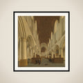 The interior of Saint Bavo's Church in Haarlem framed