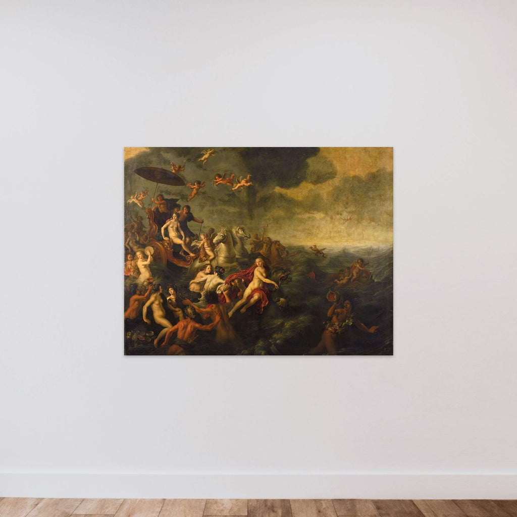 The triumph of the sea goddess Galathea? unframed — shown to scale