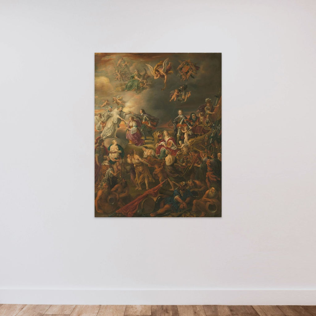 Allegory of the Peace under Stadholder Willem II unframed — shown to scale