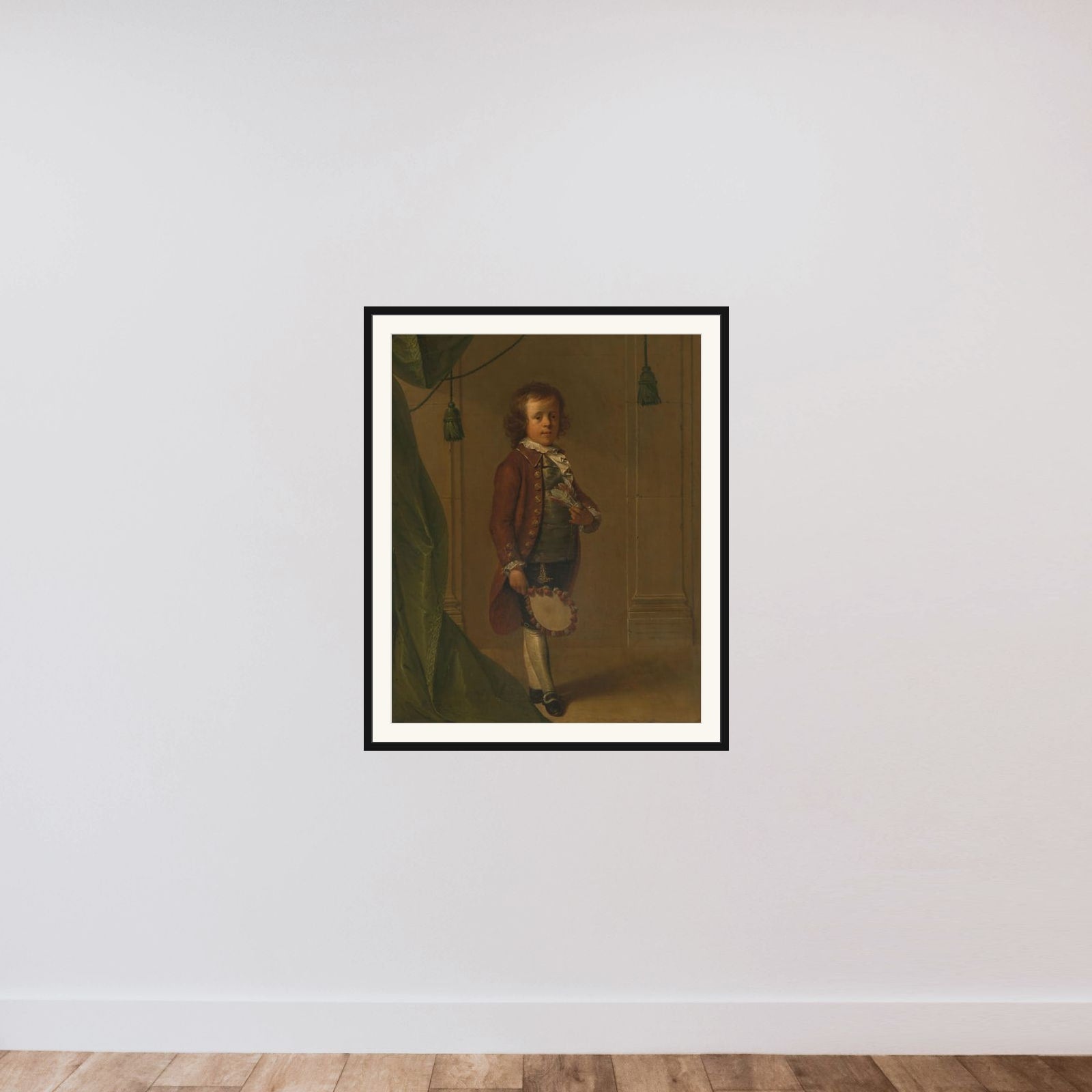 Portrait of Dionys Eliasz van Nijmegen framed — shown to scale