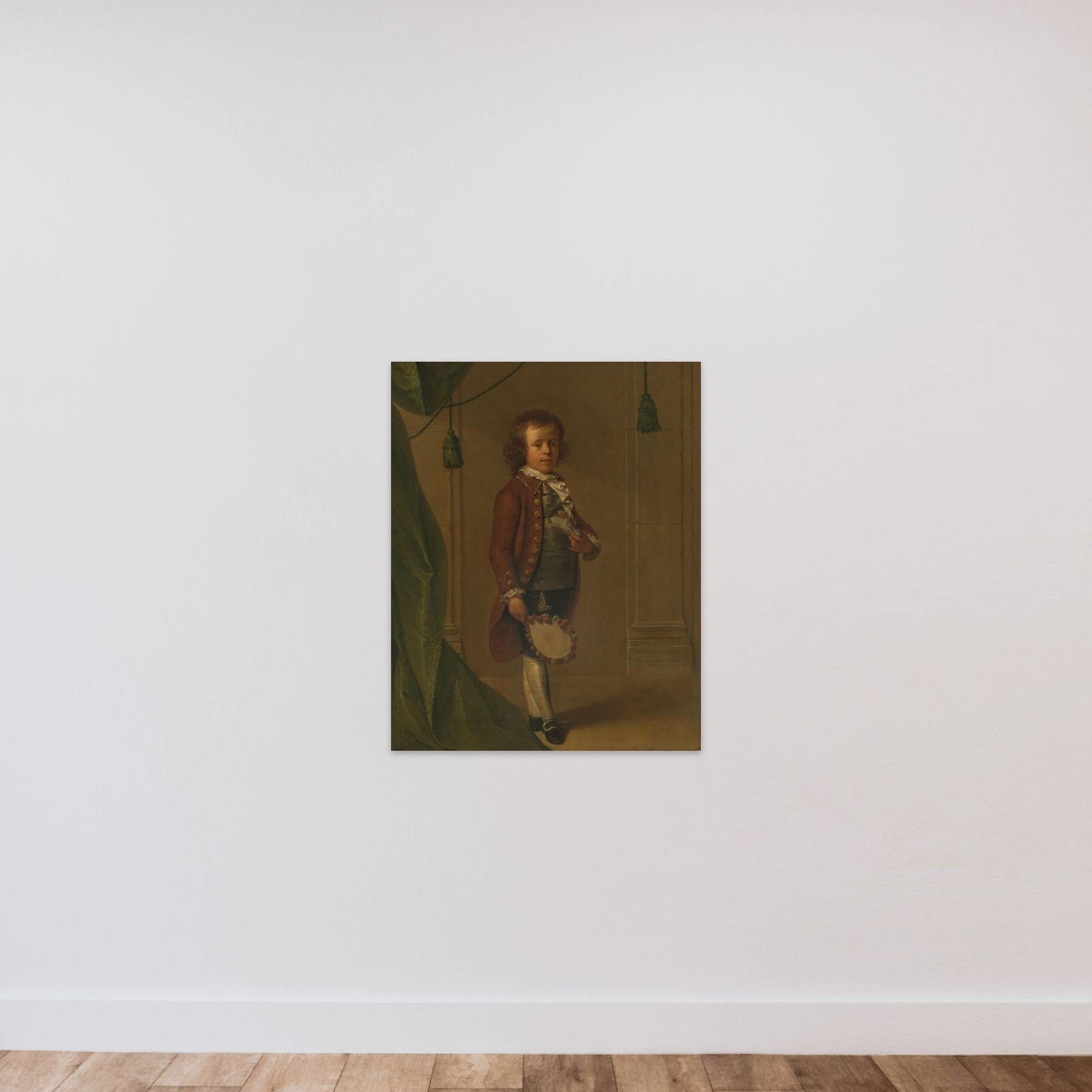 Portrait of Dionys Eliasz van Nijmegen unframed — shown to scale