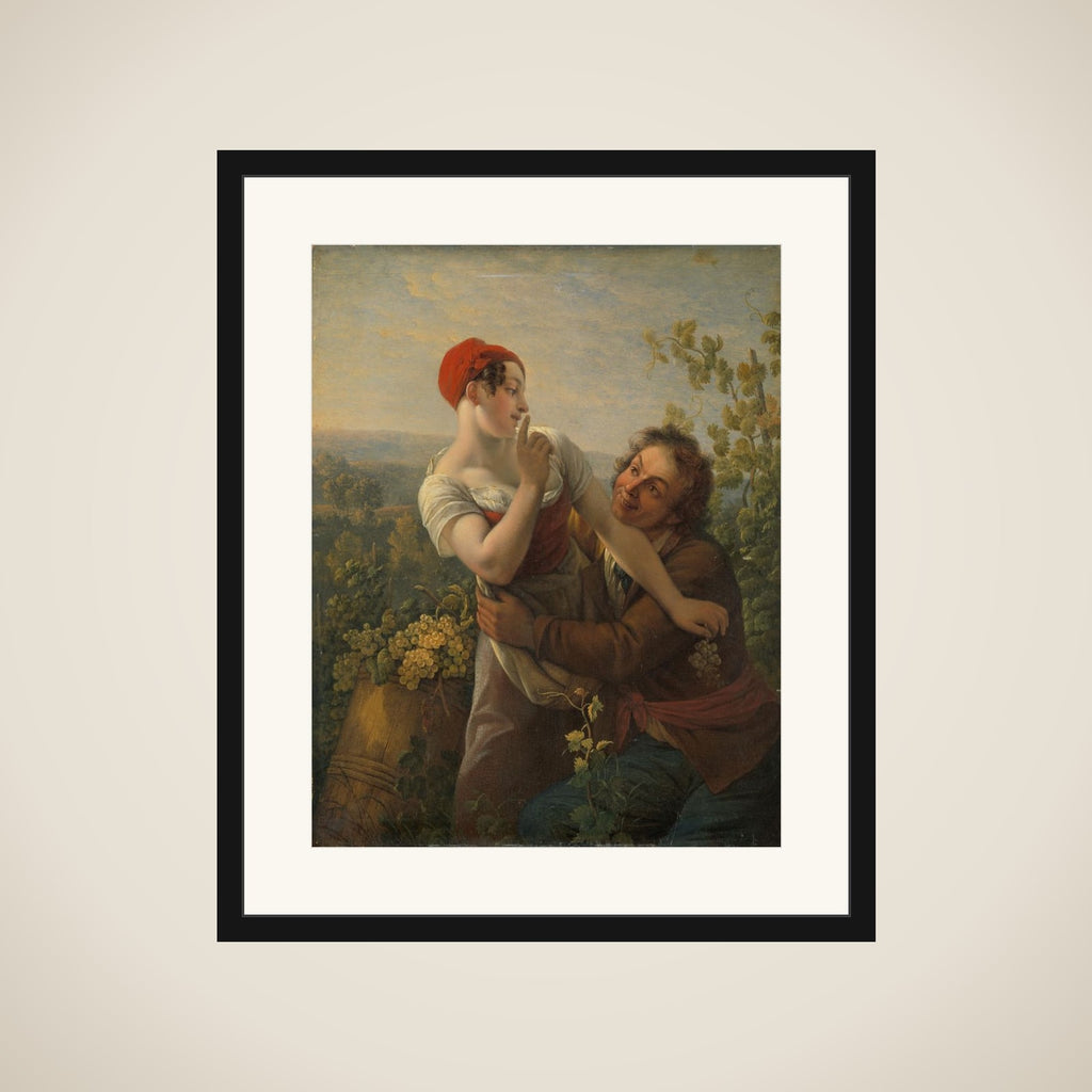 The Impassioned Grape Picker framed