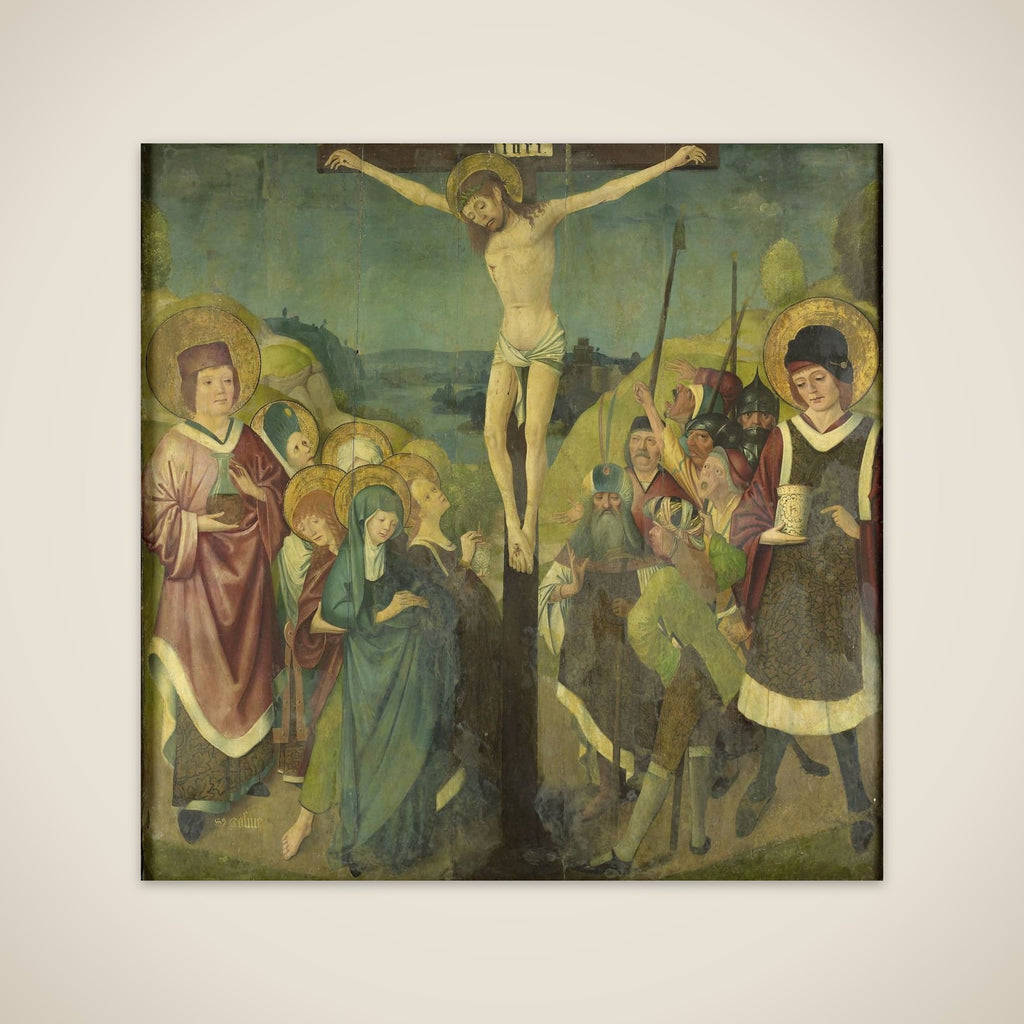 Crucifixion with Saints Cosmas and Damian unframed print