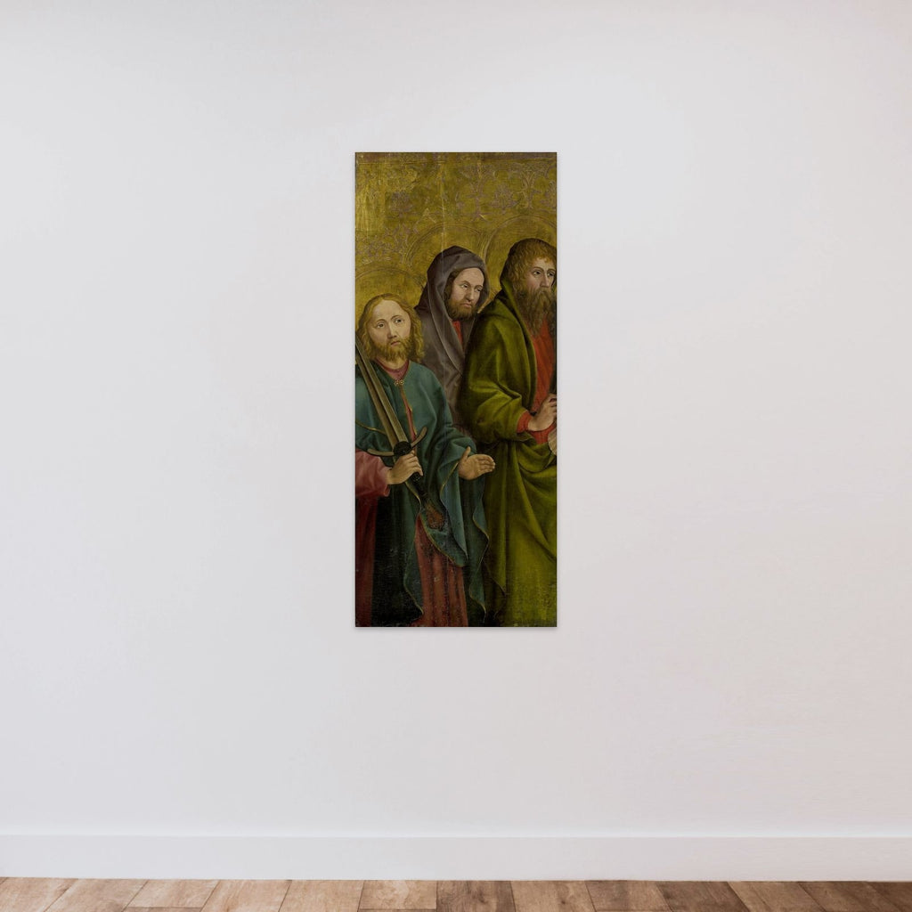 Three Apostles unframed — shown to scale