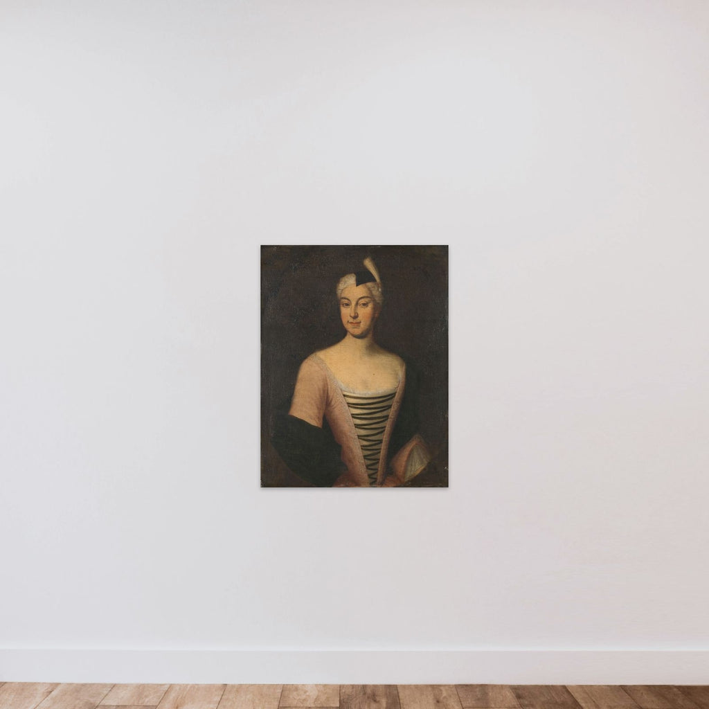 Portrait of a Woman unframed — shown to scale