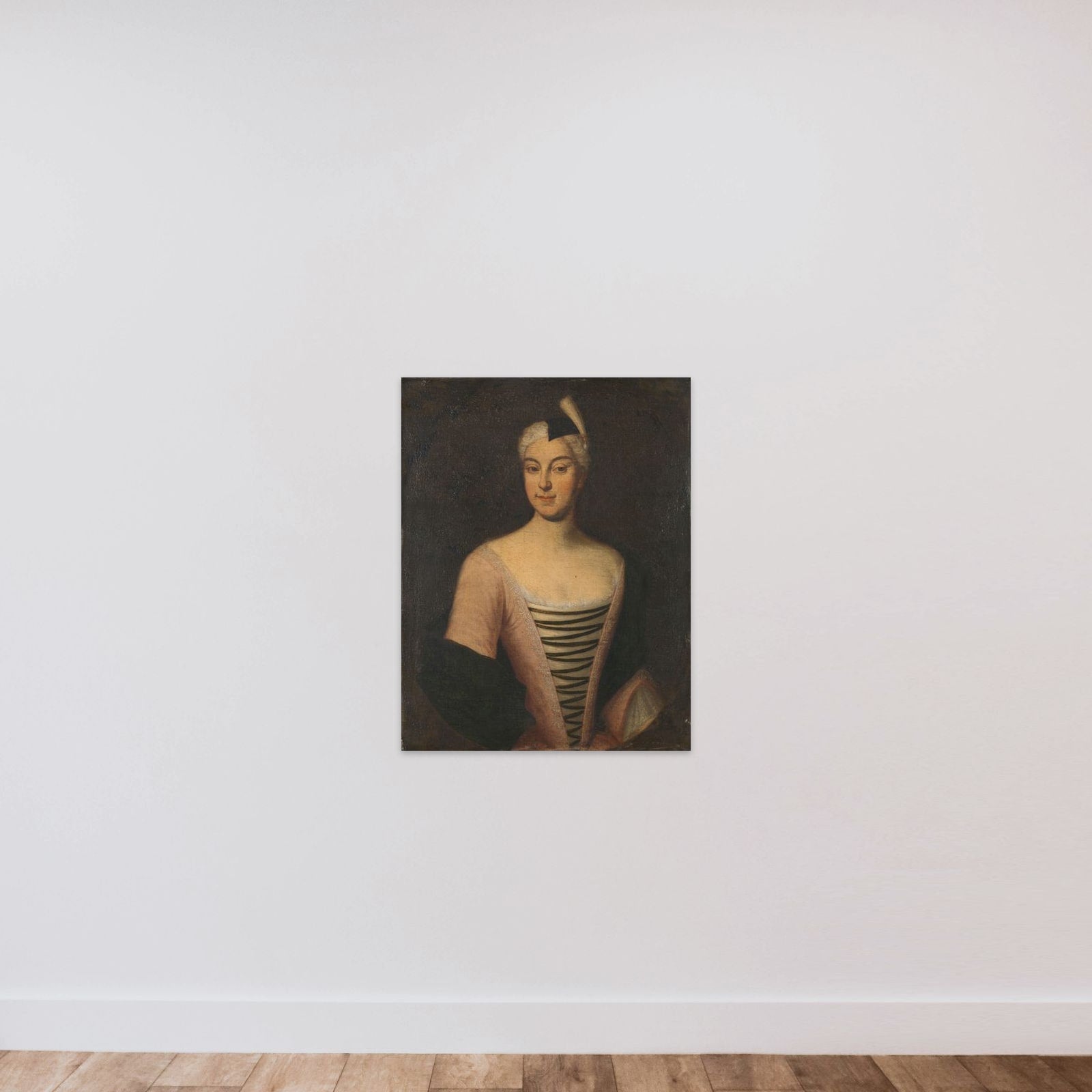 Portrait of a Woman unframed — shown to scale