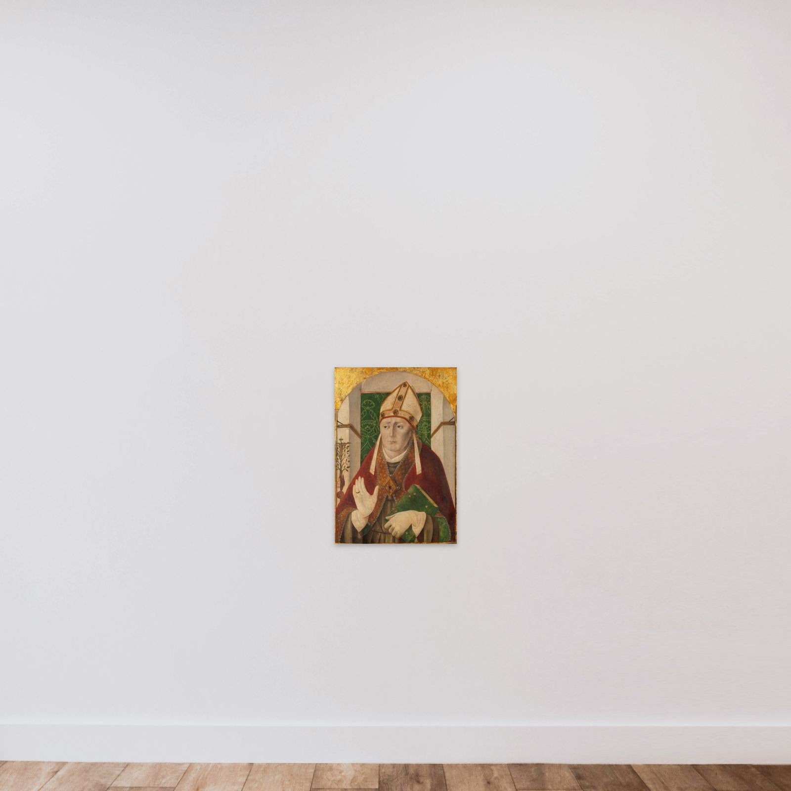 St Bonaventure unframed — shown to scale