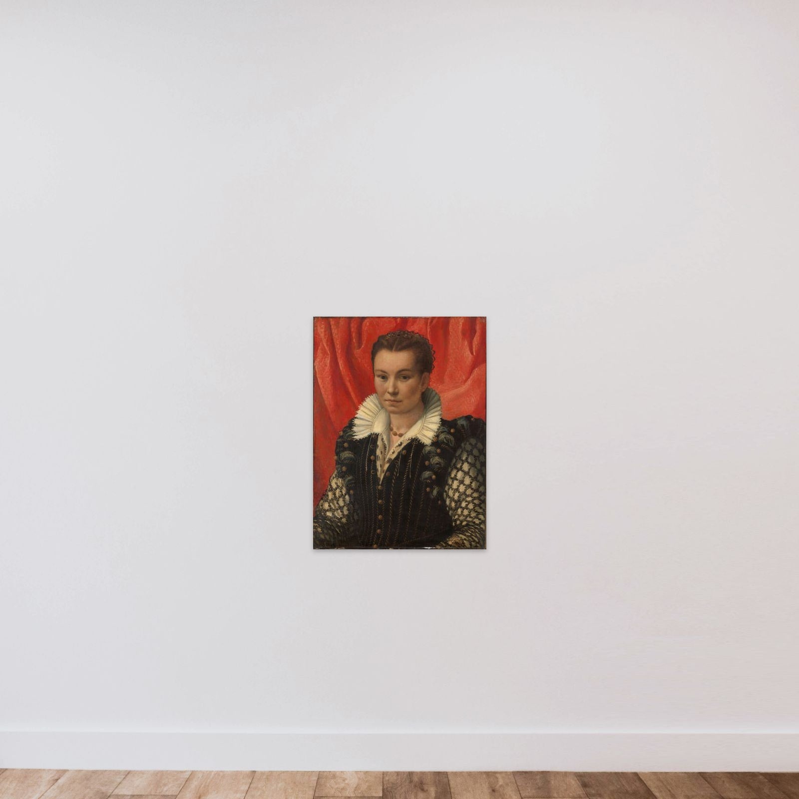 Portrait of a Woman unframed — shown to scale