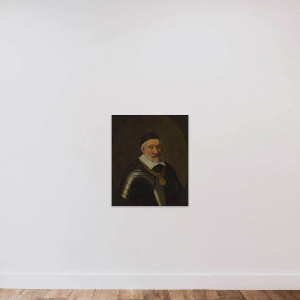 Portrait of Captain Charles de Heraugières, Commander of Breda unframed — shown to scale