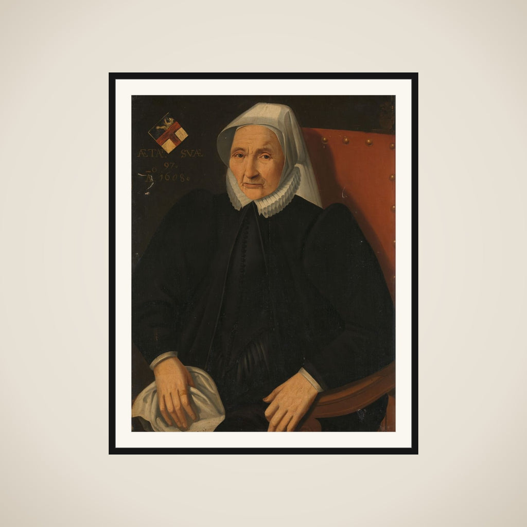 Portrait of an Elderly Lady of the Haling Family framed