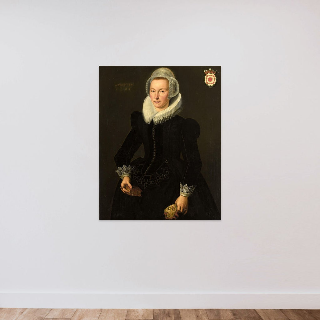 Portrait of Grietje Adriaensdr Grootes (1588-1624) unframed — shown to scale