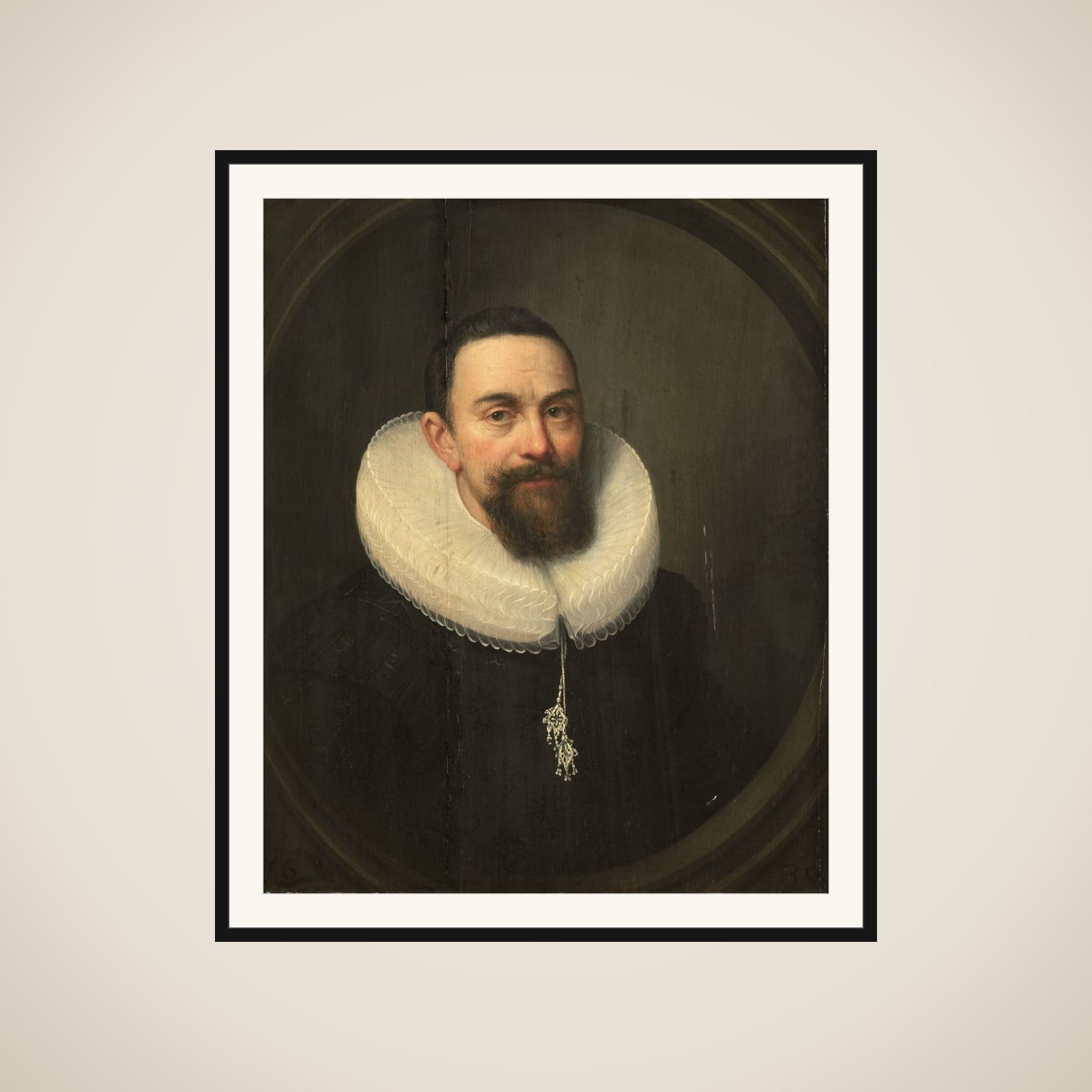 Portrait of Sir Pieter Courten (1581-1630) framed