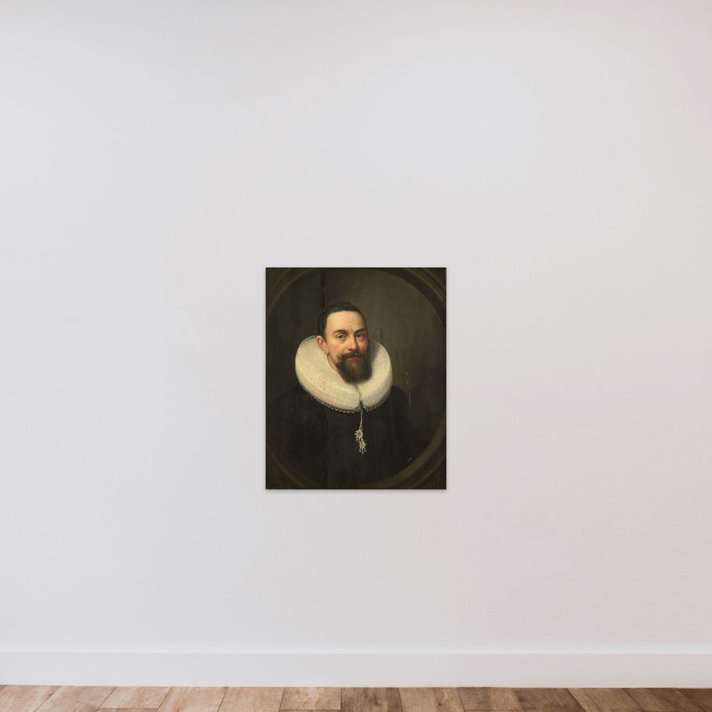 Portrait of Sir Pieter Courten (1581-1630) unframed — shown to scale