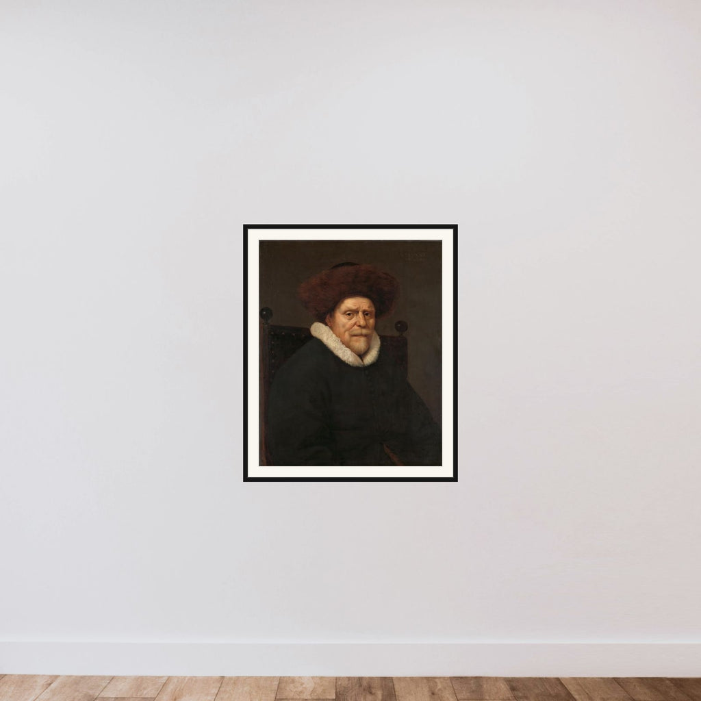 Portrait of a Man framed — shown to scale