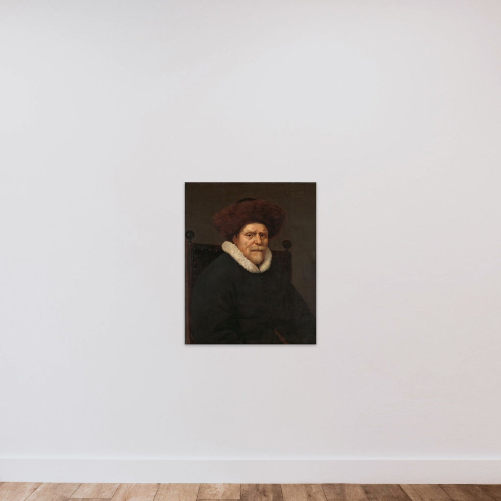 Portrait of a Man unframed — shown to scale