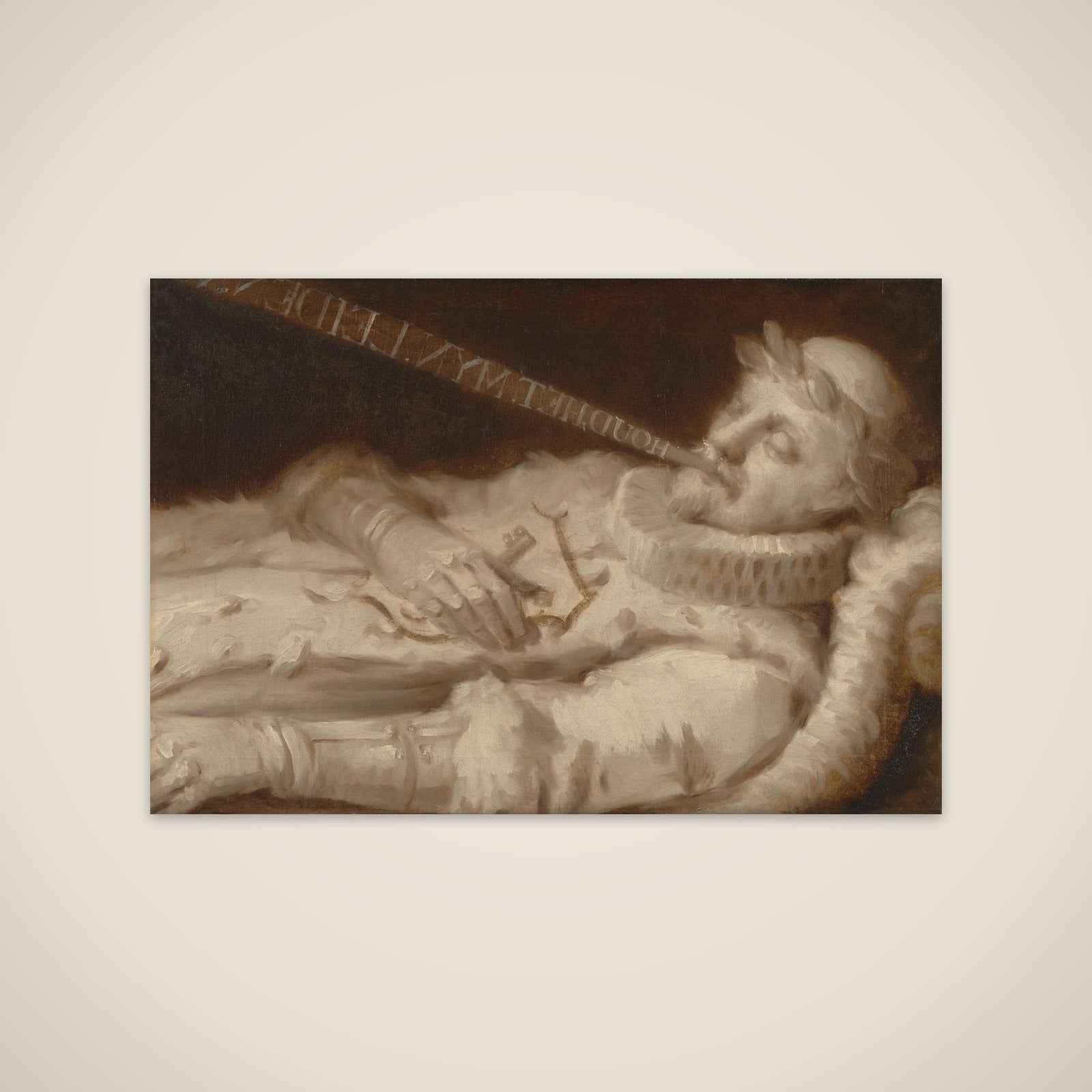 Portrait of Willem I (1533-84), called William the Silent, on his deathbed unframed print