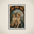 Christian Allegory with two Children with Cross and Chalice framed