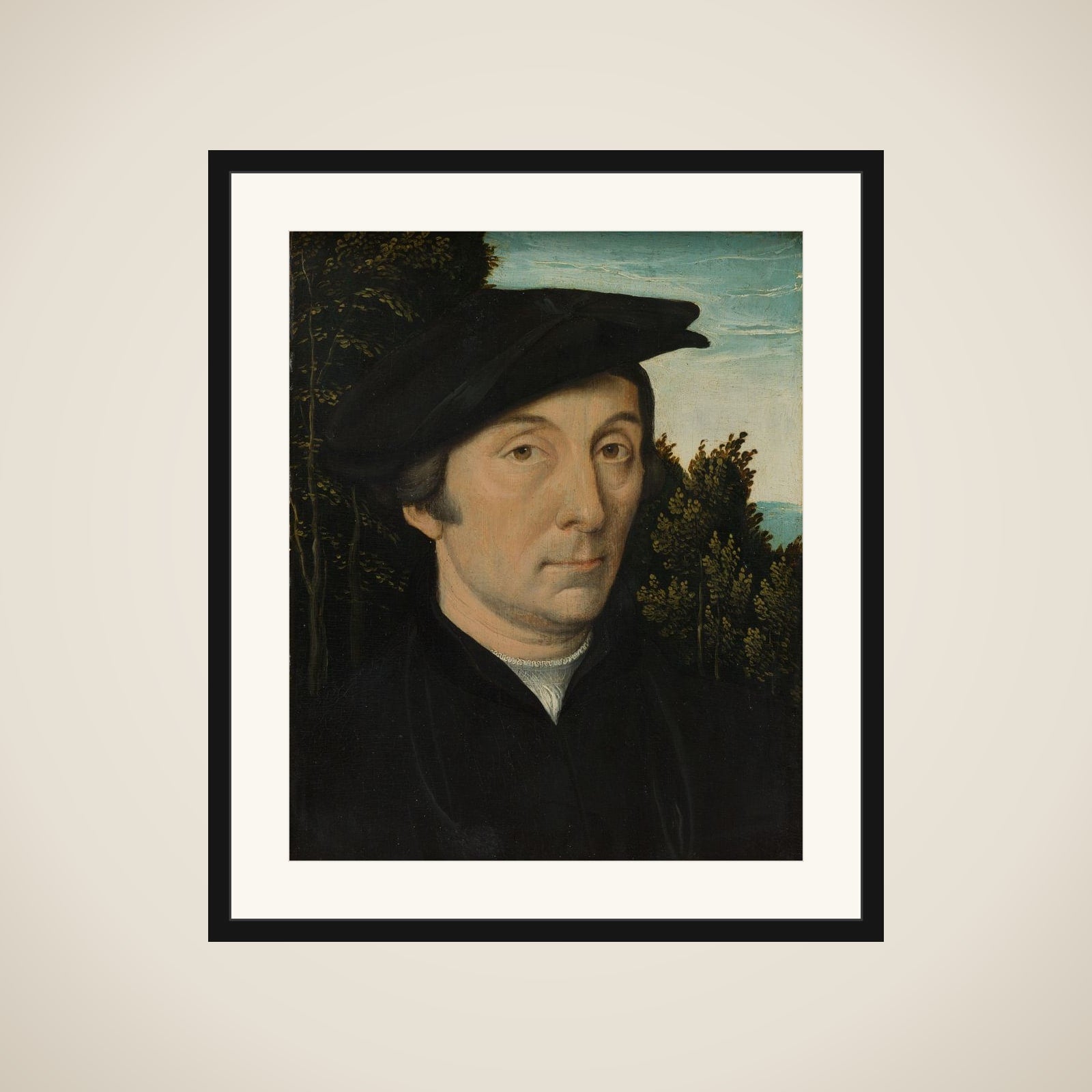 Portrait of a man framed