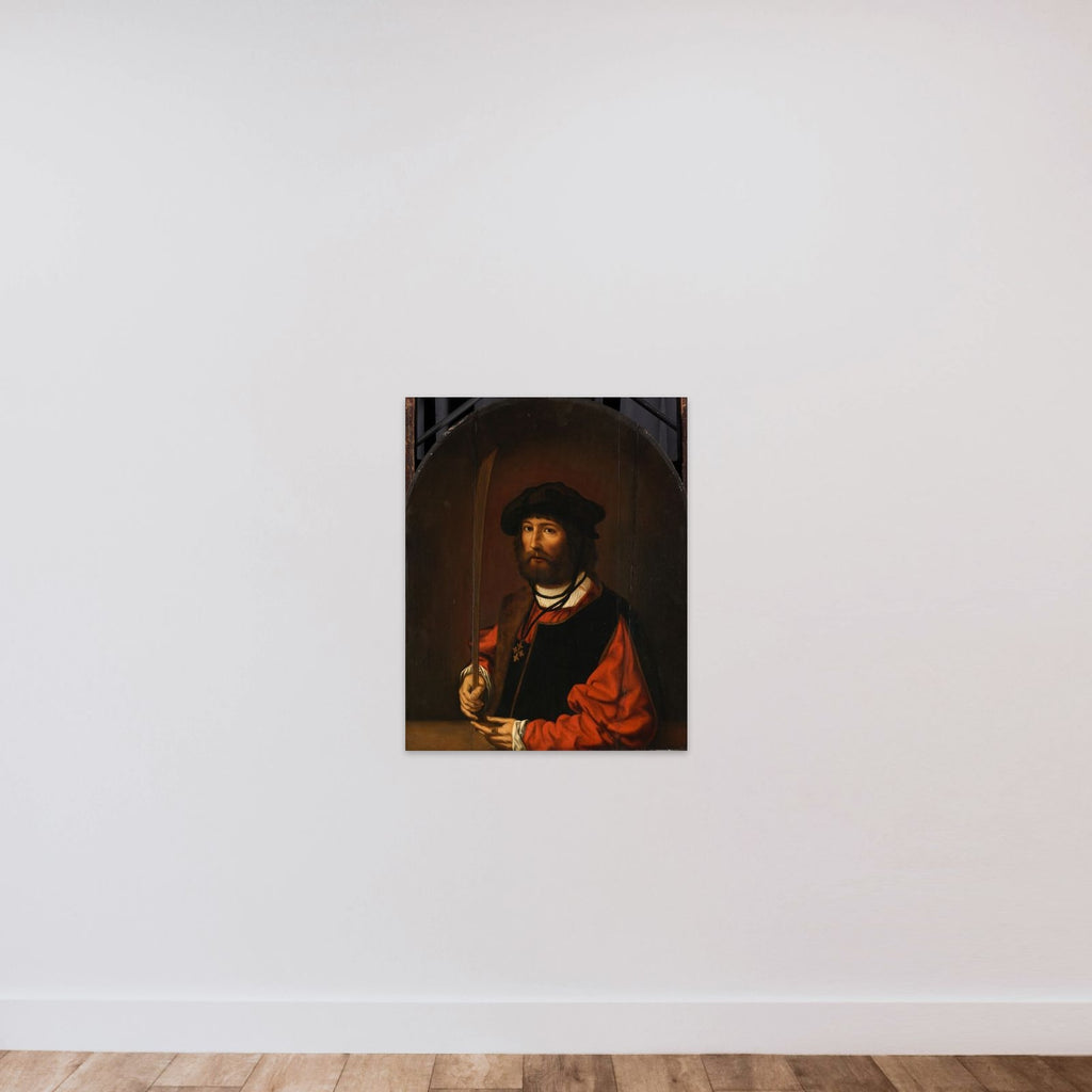 Portrait of Ruben Parduyn. Knight of the Order of St John unframed — shown to scale