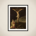 Mary Magdalene at the foot of the cross framed
