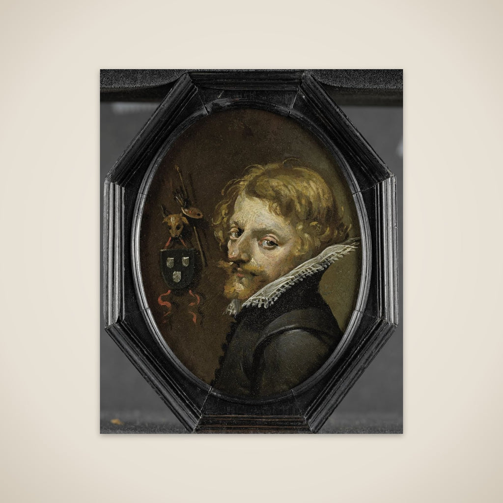 Portrait of een painter (een zelfportret ?) unframed print