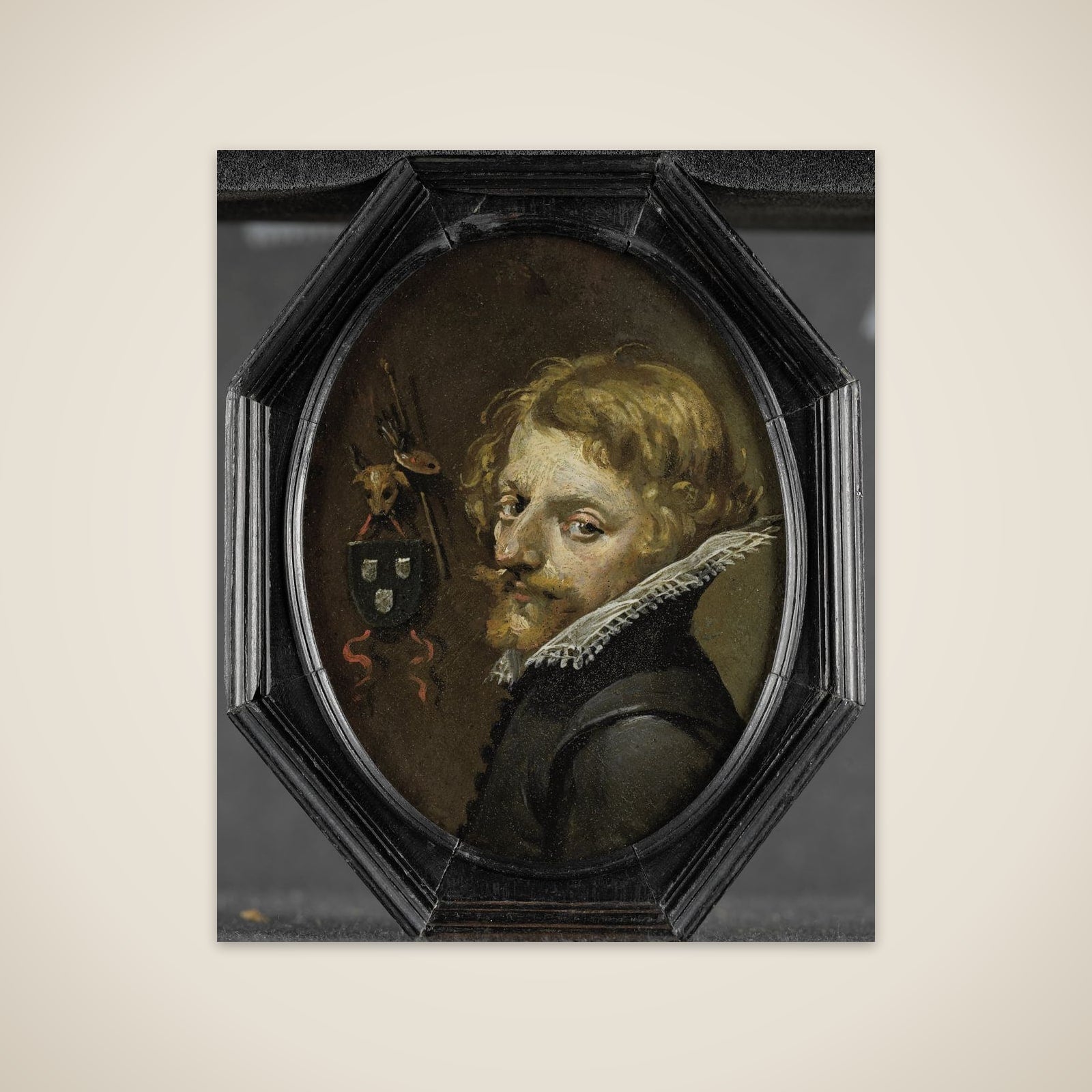 Portrait of een painter (een zelfportret ?) unframed print