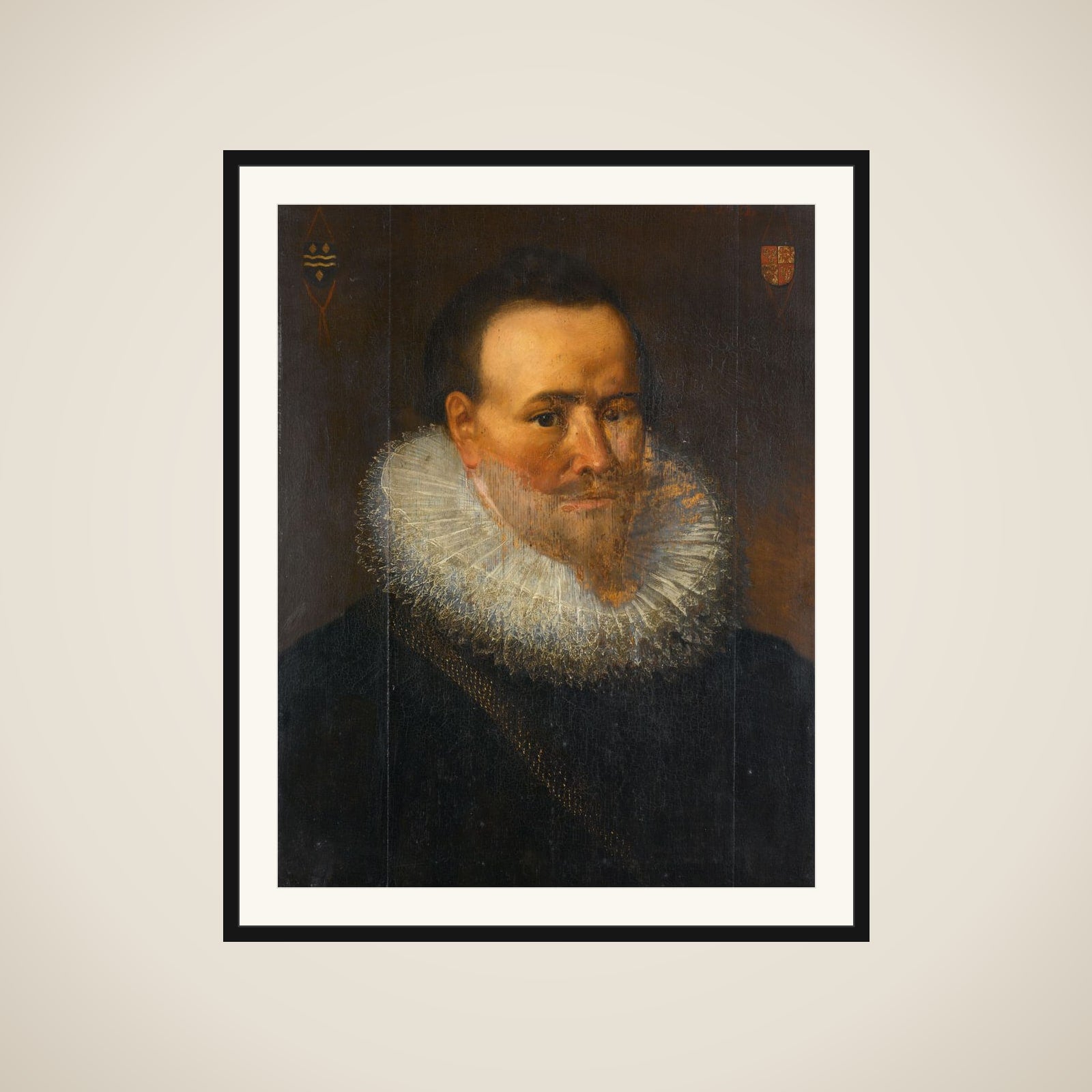 Portrait of a man, possibly Joris van Cats (c. 1590-1654) framed