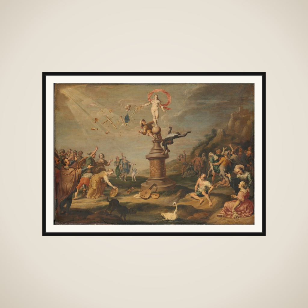 The Goddess Fortuna Bestowing her Gifts framed