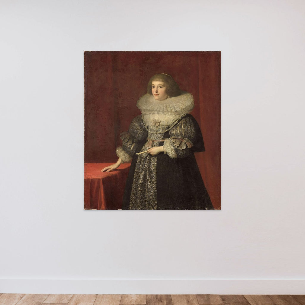 Portrait of Ursula (1594-1657), Countess of Solms-Braunfels unframed — shown to scale