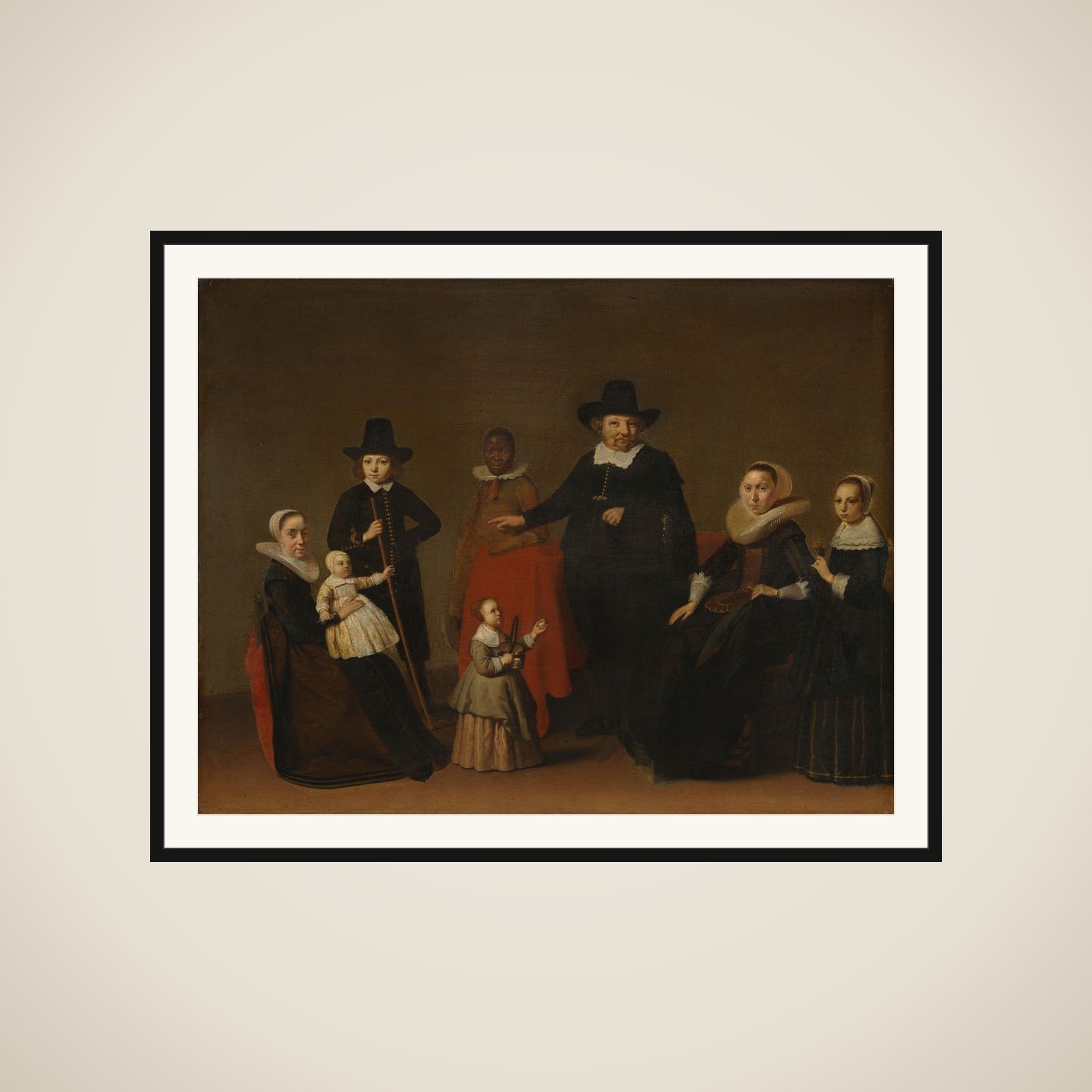 Family portrait, possibly the family of Joos Banckert (1599-1647) framed
