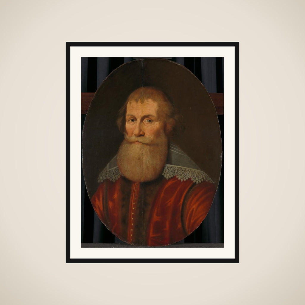 Portrait of Cornelis Haga (1578-1654) framed