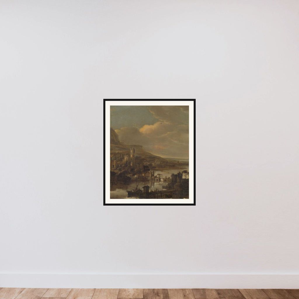 River view framed — shown to scale