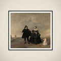 Portrait of a Married Couple with Child, Members of the Beresteyn Family framed