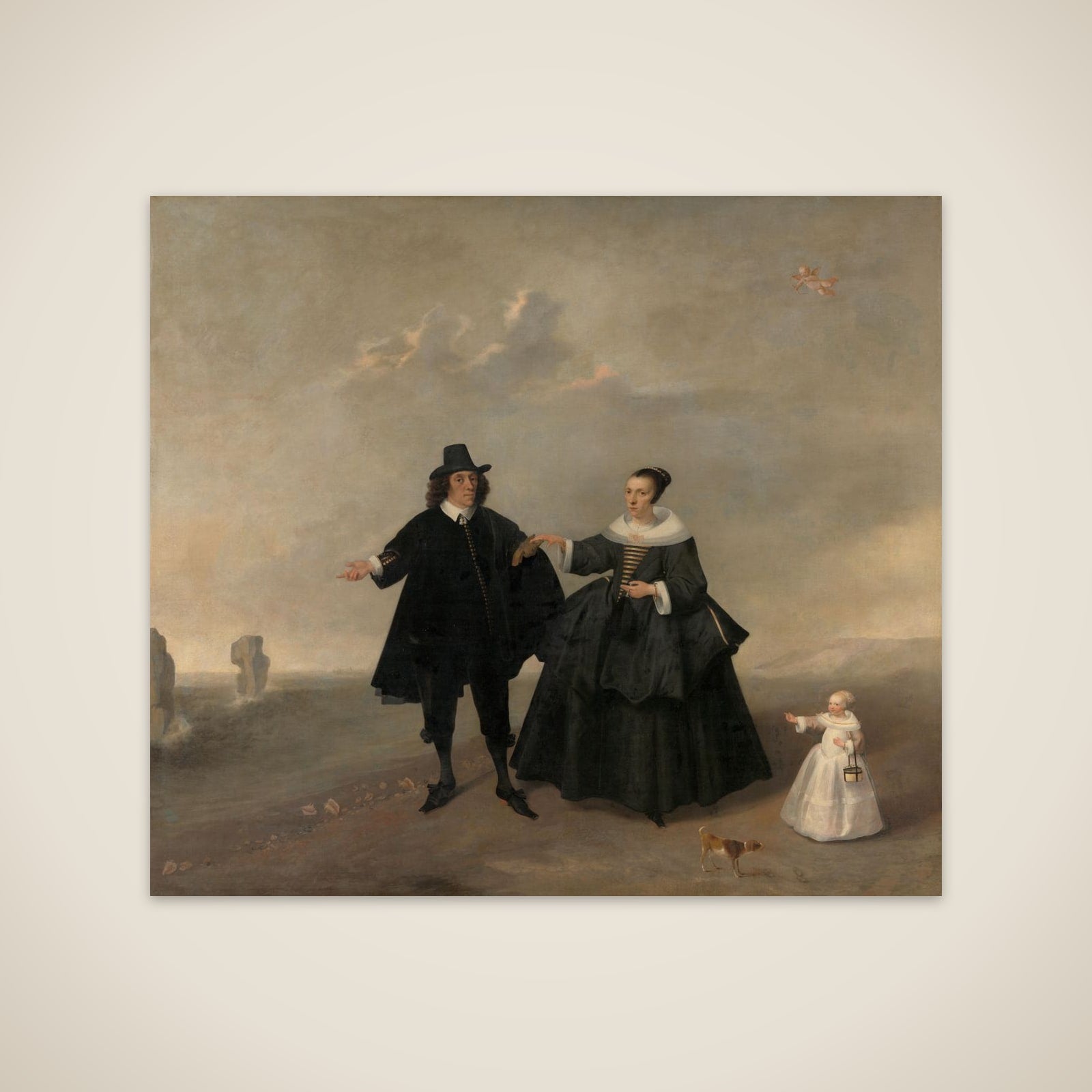 Portrait of a Married Couple with Child, Members of the Beresteyn Family unframed print