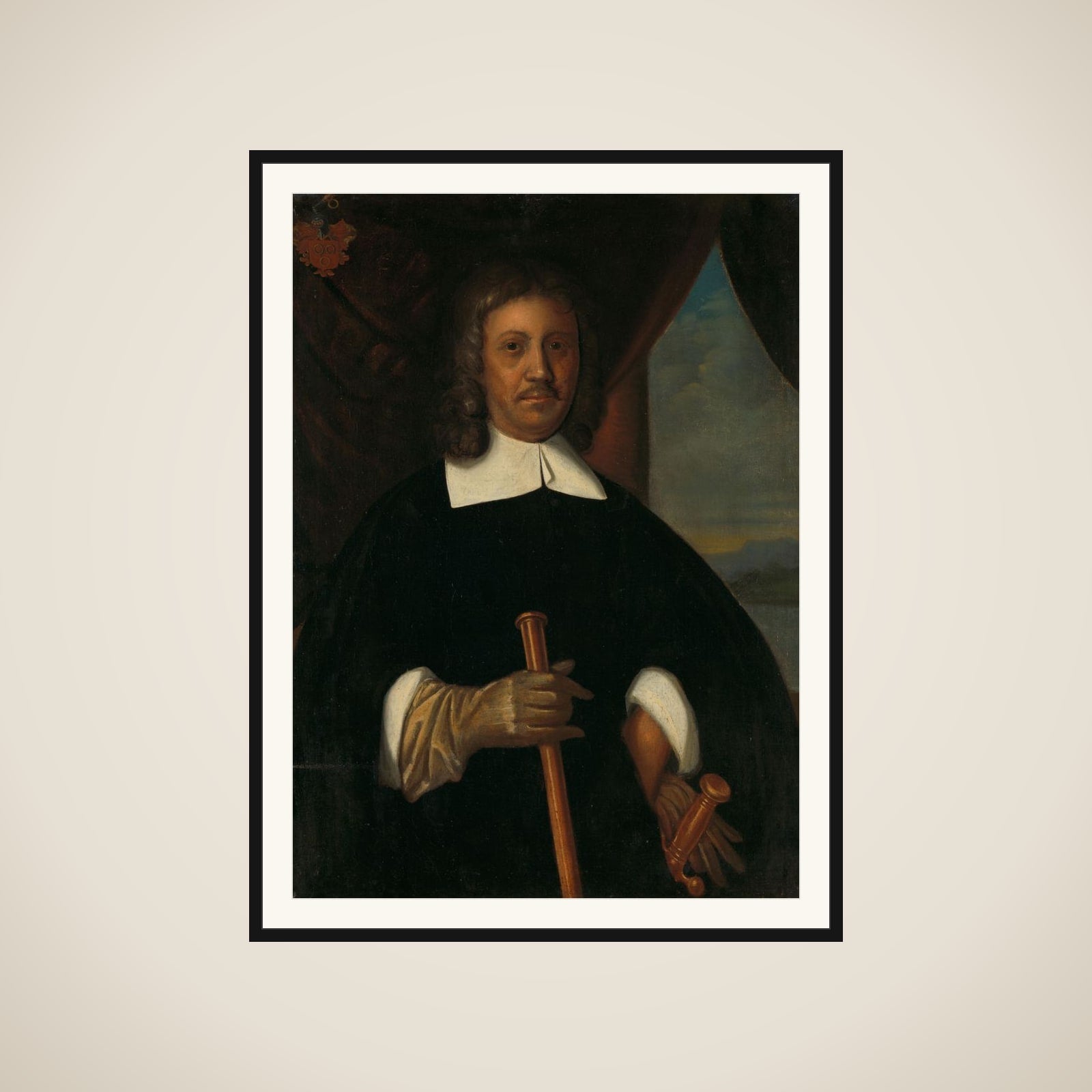 Portrait of Jan van Riebeeck (1619-77). Commander of the Cape of Good Hope and of Malacca and Secretary of the High Government of Batavia framed