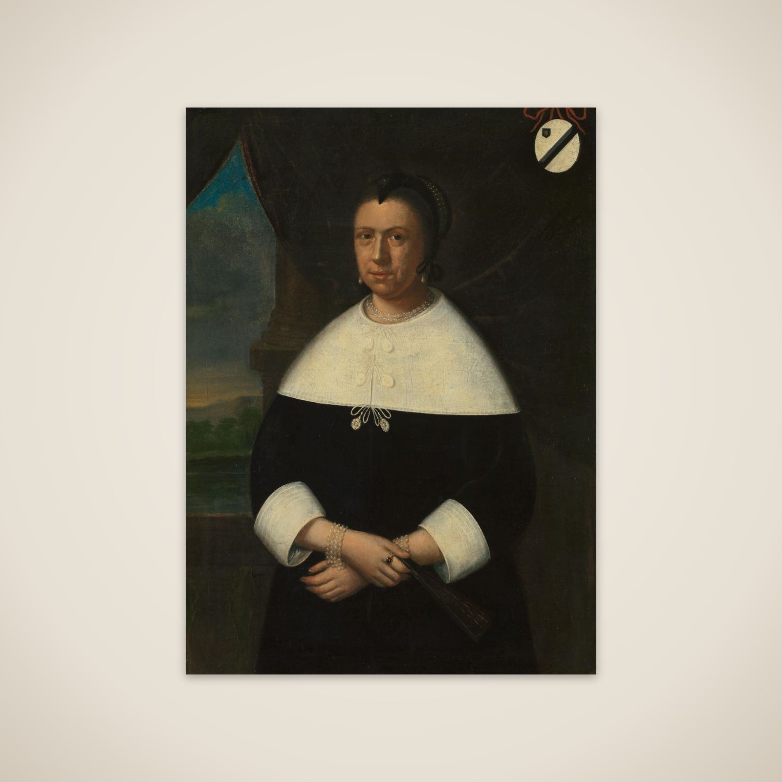 Portrait of Maria de la Queillerie (1629-64), first Wife of Jan van Riebeeck, or his second Wife Maria Scipio (c. 1630-95) unframed print