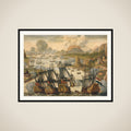 Naval Battle of Vigo Bay, 23 October 1702. Episode from the War of the Spanish Succession framed