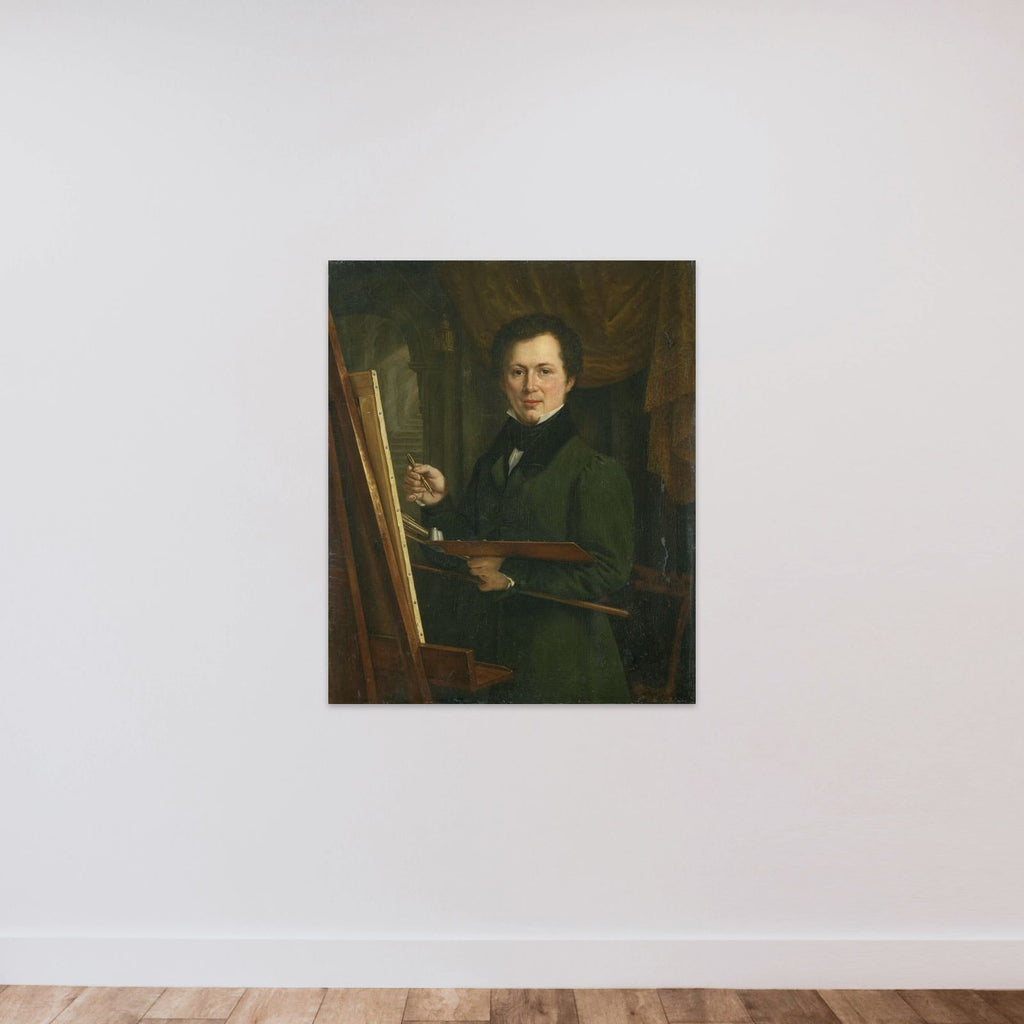 Portrait of a Painter unframed — shown to scale