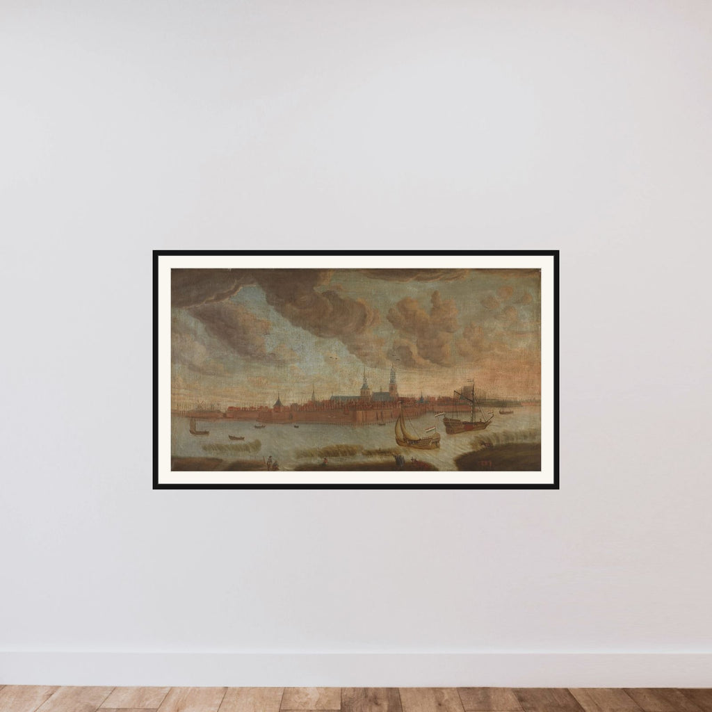 View of Heusden framed — shown to scale