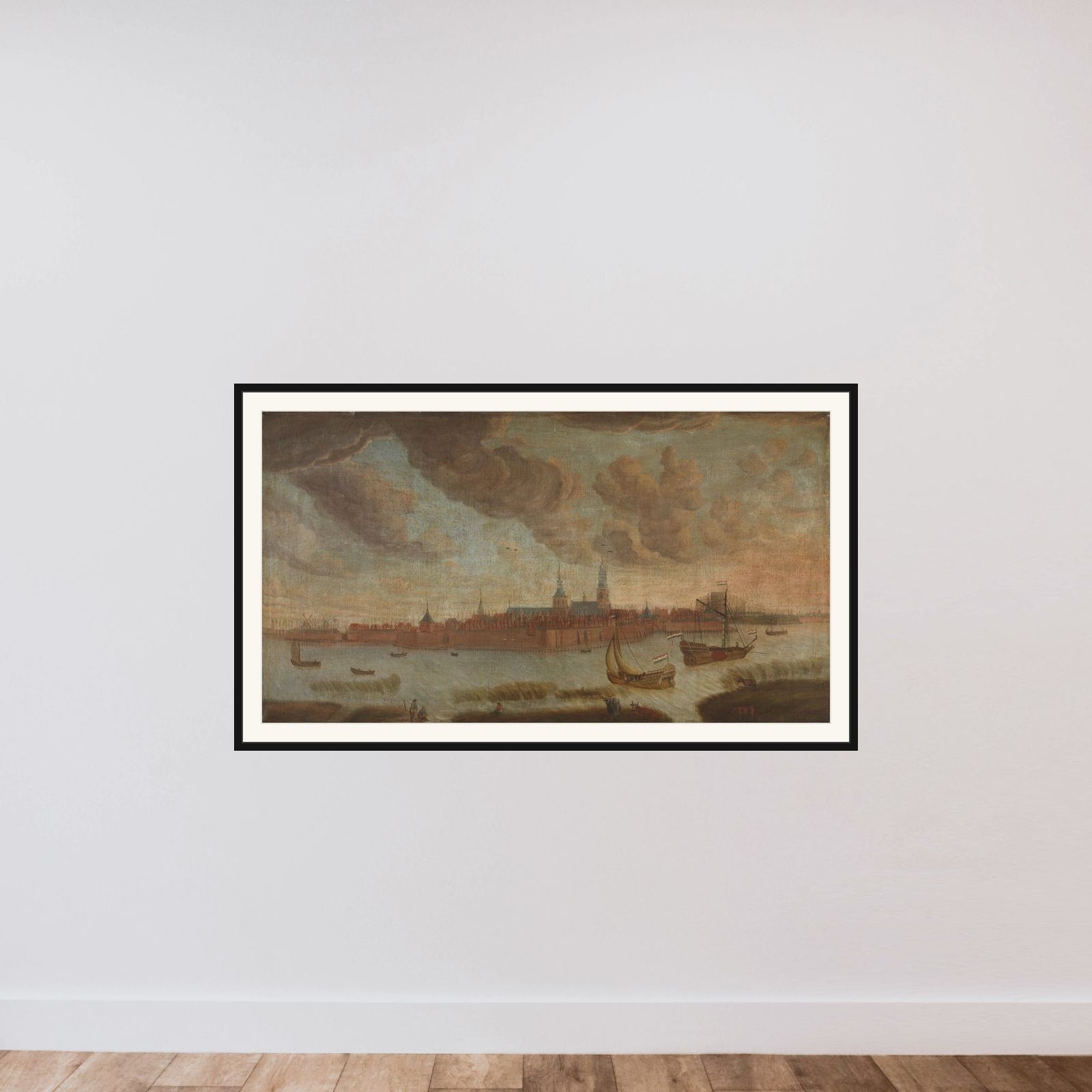 View of Heusden framed — shown to scale