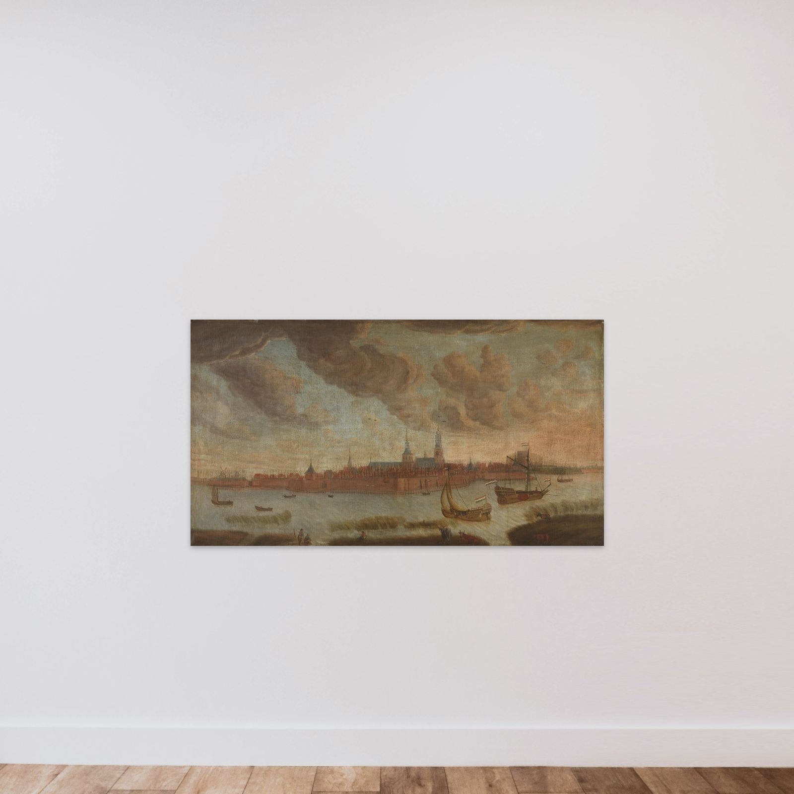 View of Heusden unframed — shown to scale