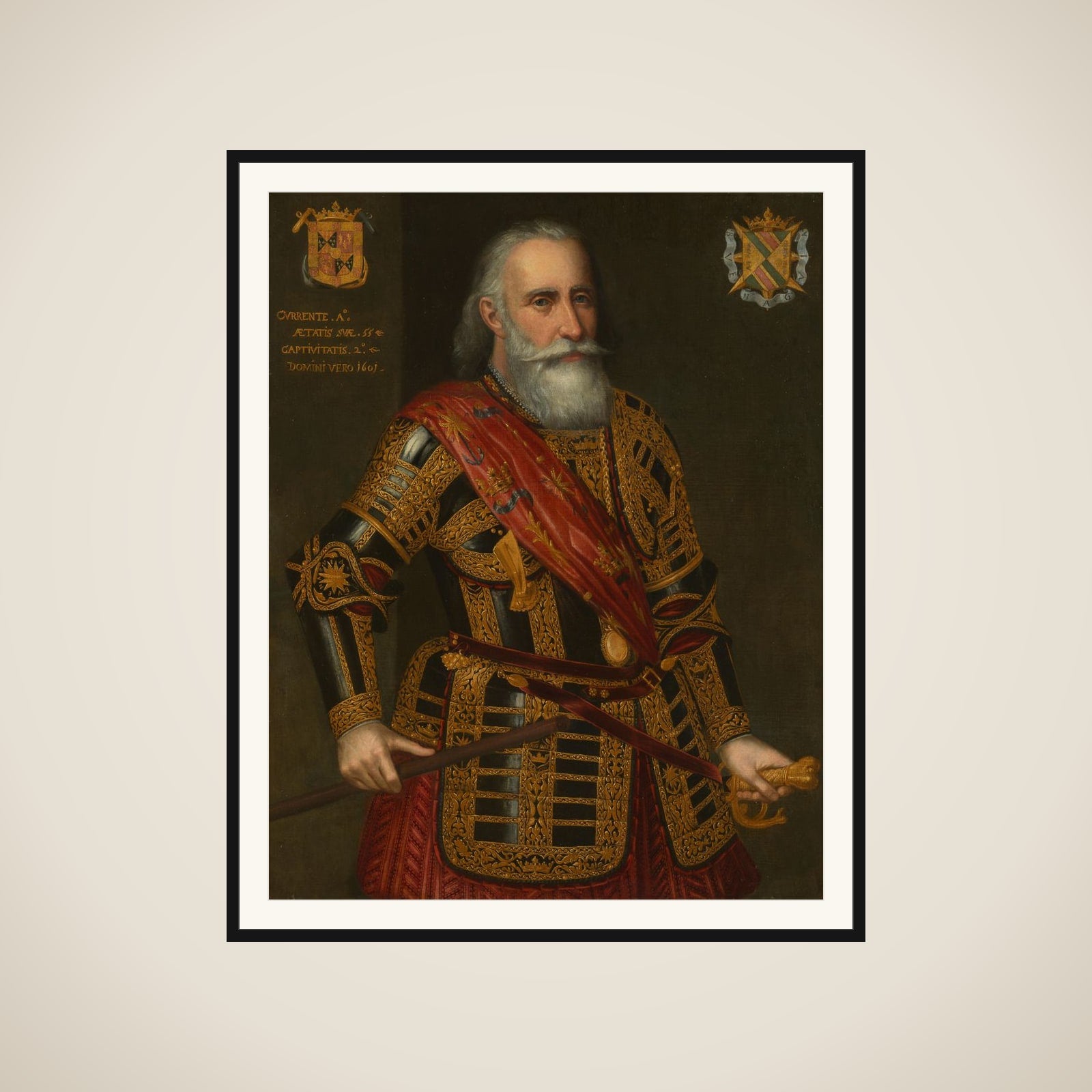 Portrait of Francisco Hurtado de Mendoza, Admiral of Aragon framed