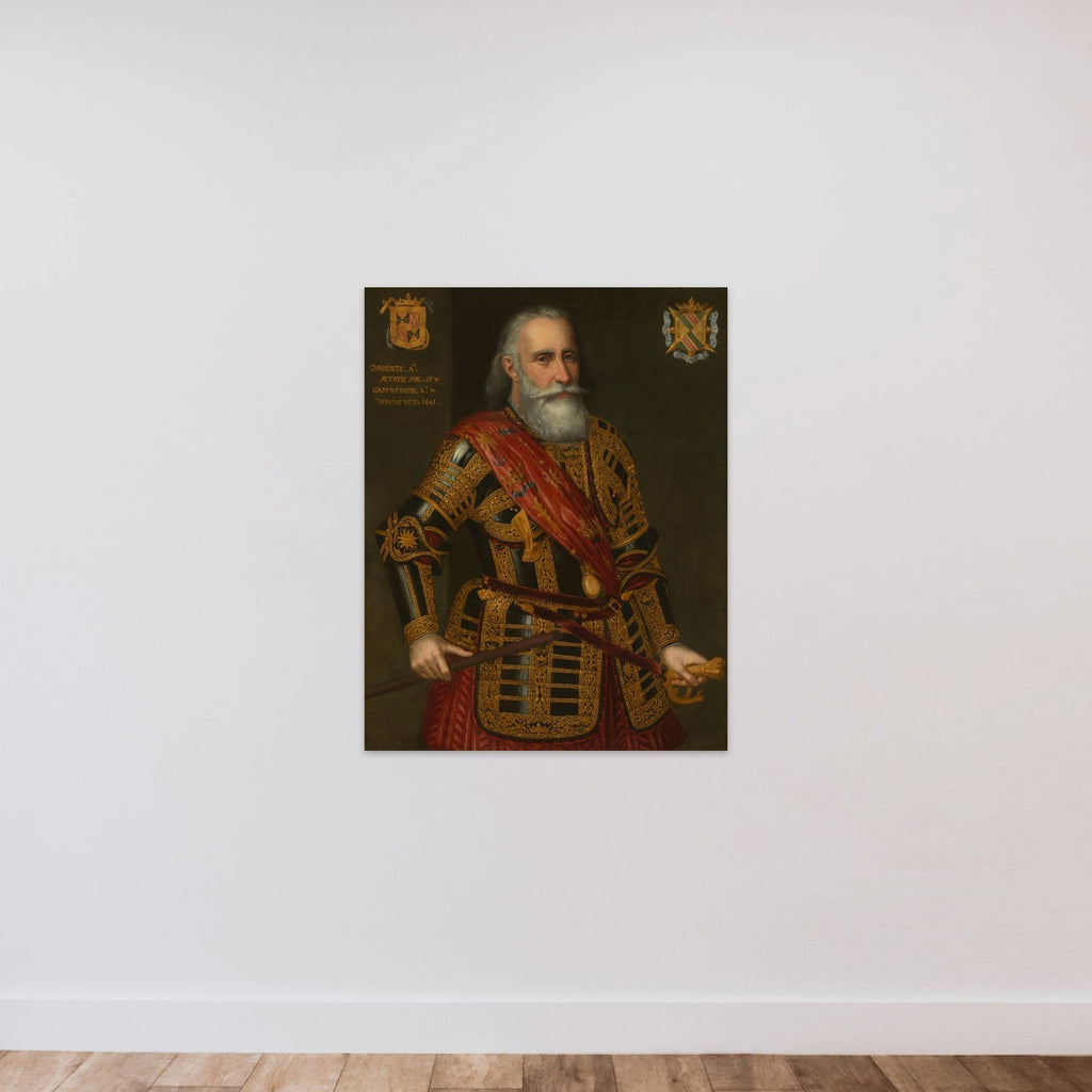 Portrait of Francisco Hurtado de Mendoza, Admiral of Aragon unframed — shown to scale