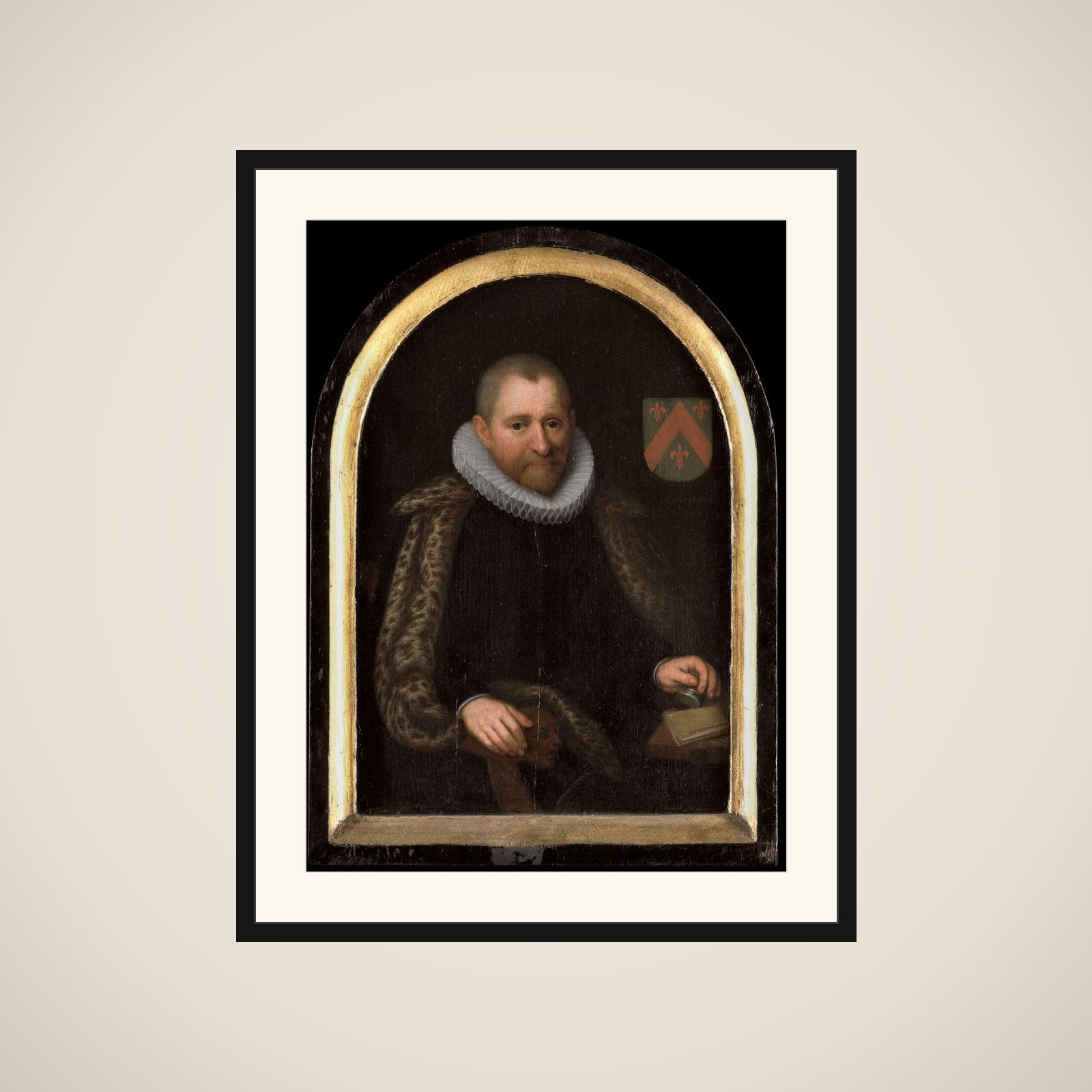 Portrait of Gerrit Willemsz van Schoterbosch (c. 1538-1611) framed