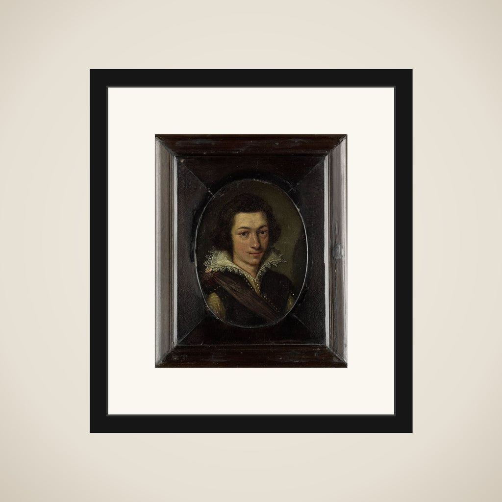 Portrait of een young man framed
